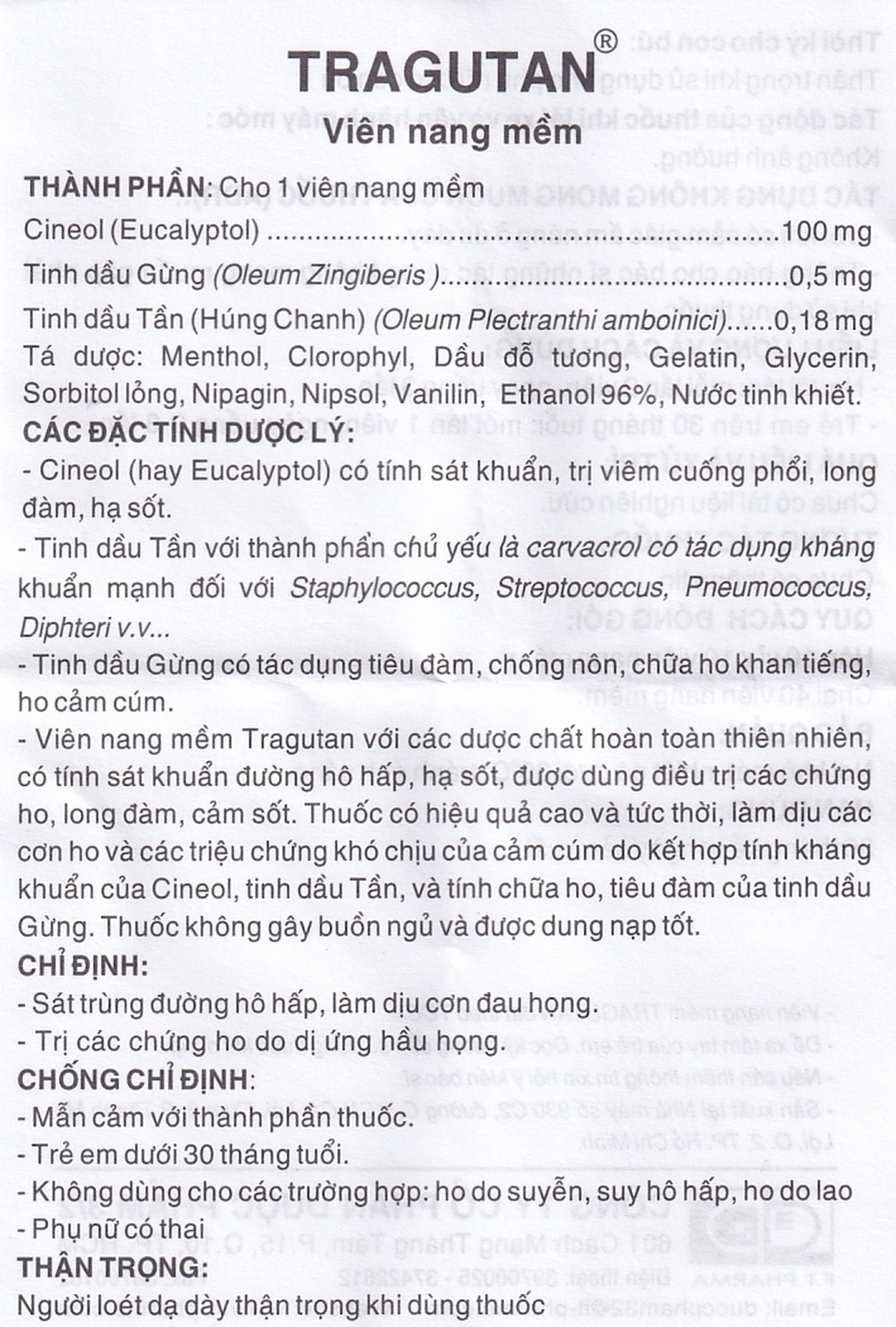 Thuốc Tragutan Dược 3/2 sát trùng đường hô hấp, dịu cơn đau họng (10 vỉ x 10 viên)