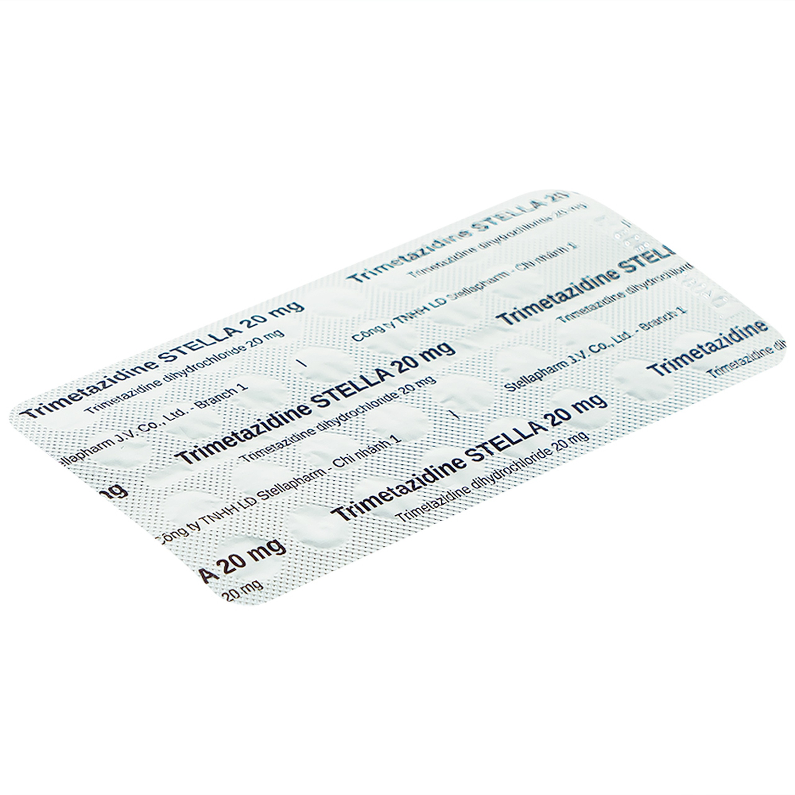 Thuốc Trimetazidine Stella 20mg điều trị đau thắt ngực ổn định (2 vỉ x 30 viên) 