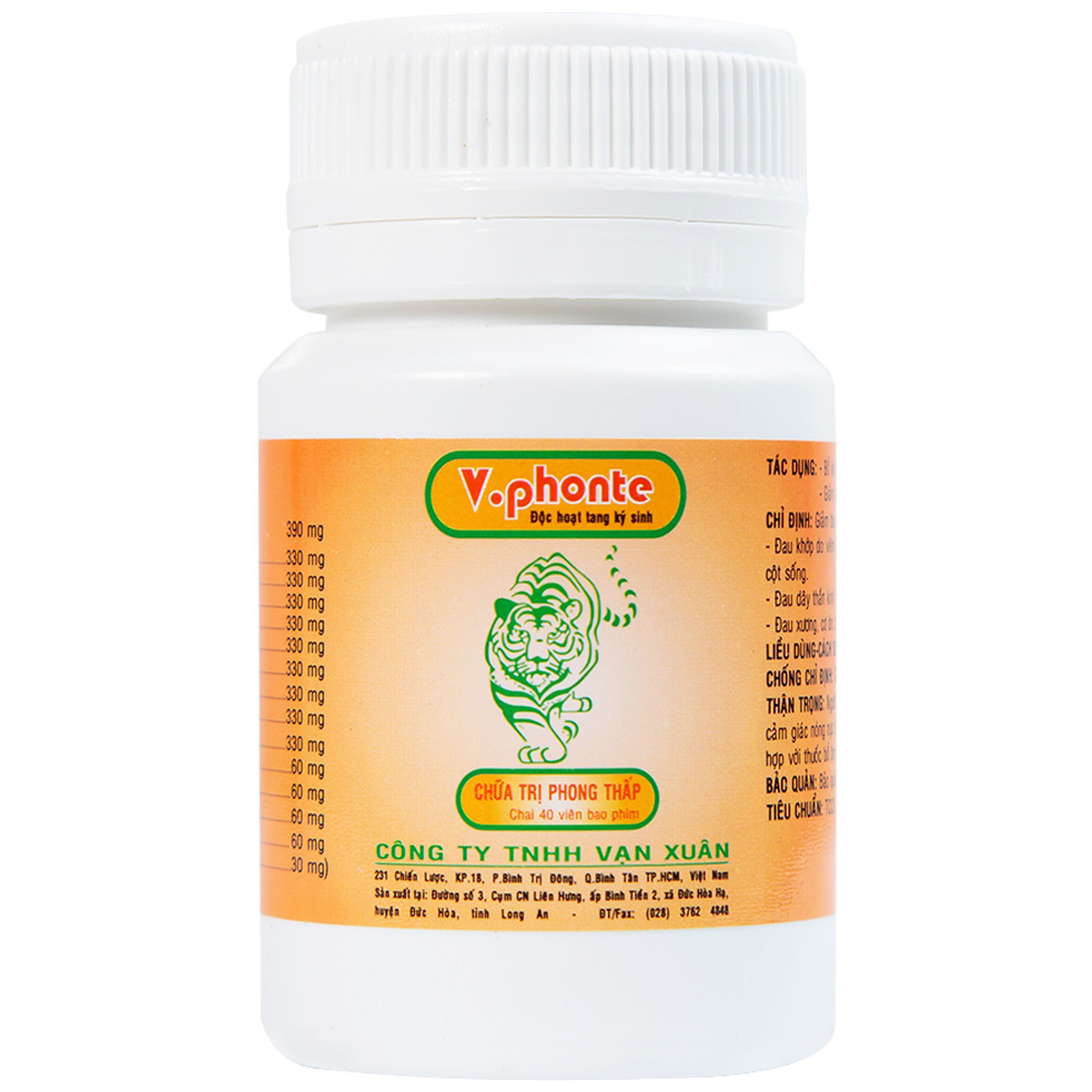 Thuốc V.phonte Vạn Xuân chữa trị phong thấp (40 viên)
