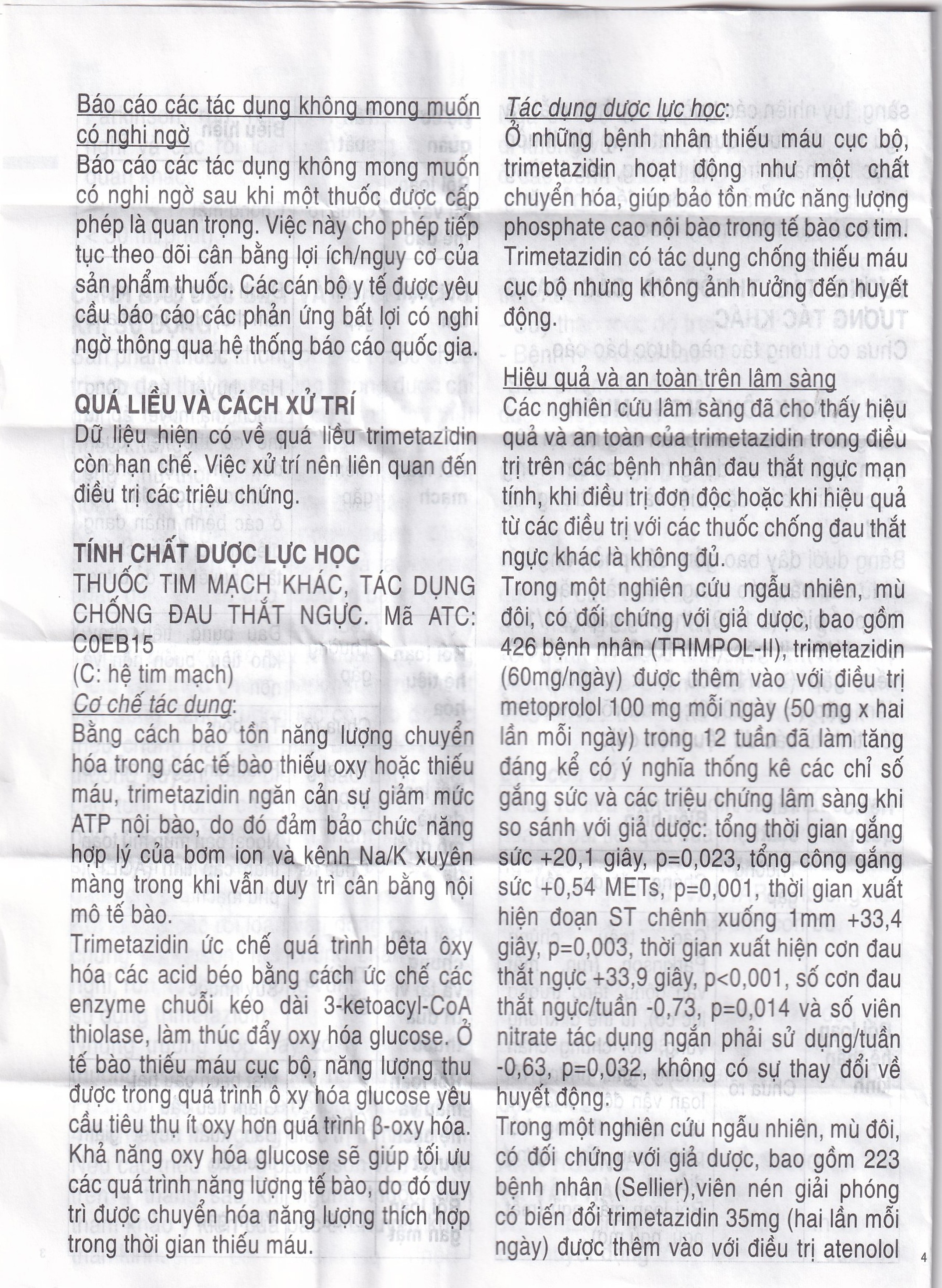 Thuốc Vastarel MR Servier điều trị đau thắt ngực (2 vỉ x 30 viên)