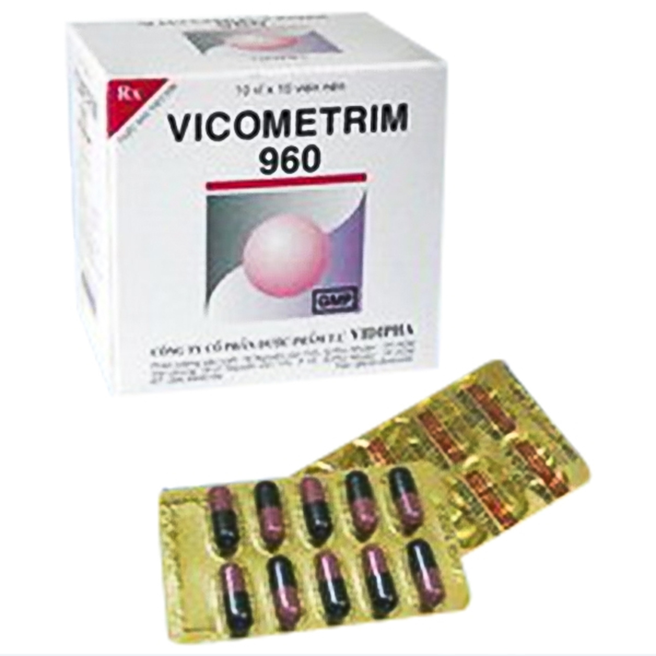 Thuốc Vicometrim 960 Vidipha điều trị và phòng ngừa viêm phổi (10 vỉ x 10 viên)