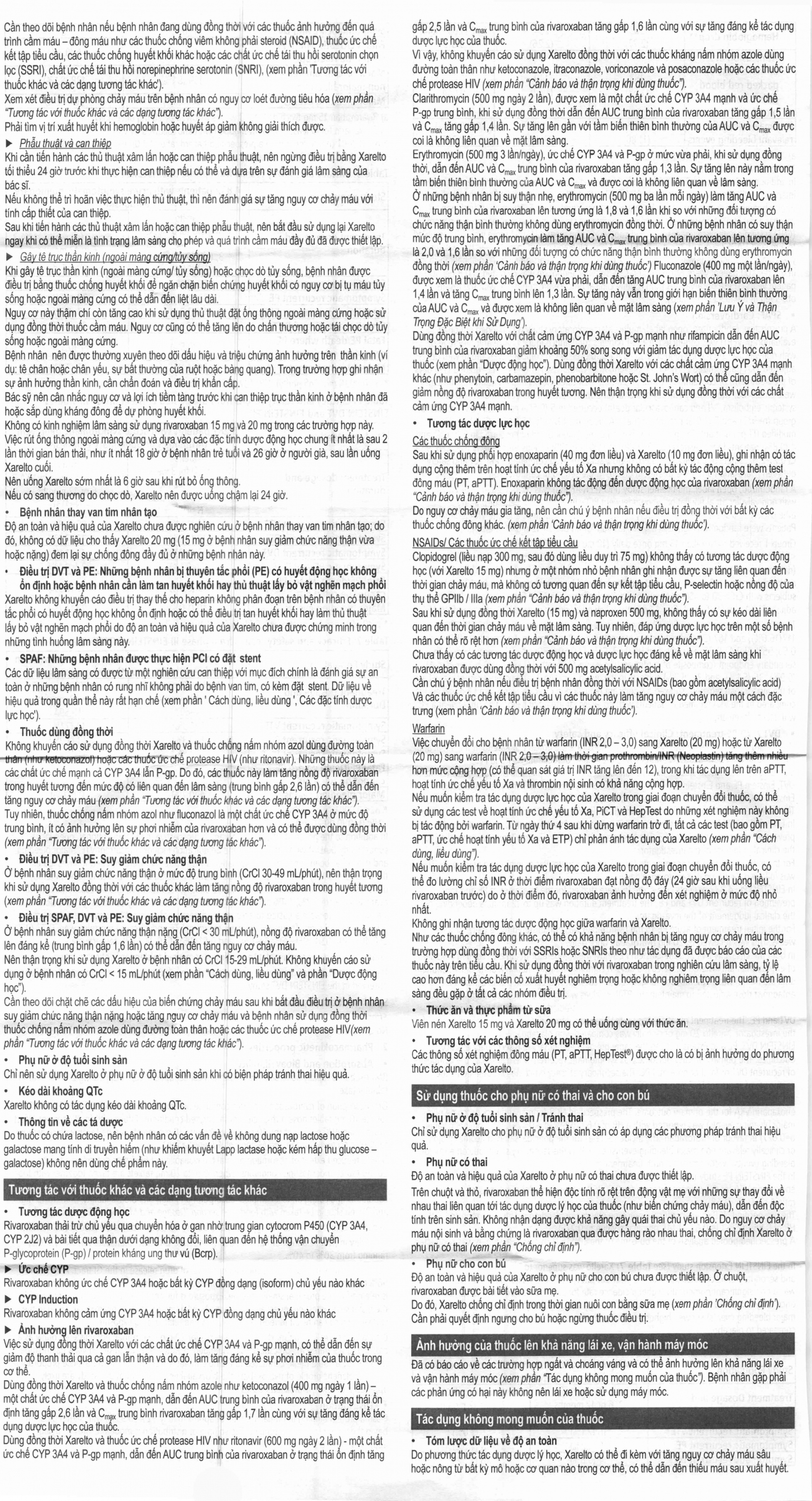 Thuốc Xarelto 20mg Bayer dự phòng đột quỵ và thuyên tắc mạch toàn thân (1 vỉ x 14 viên)