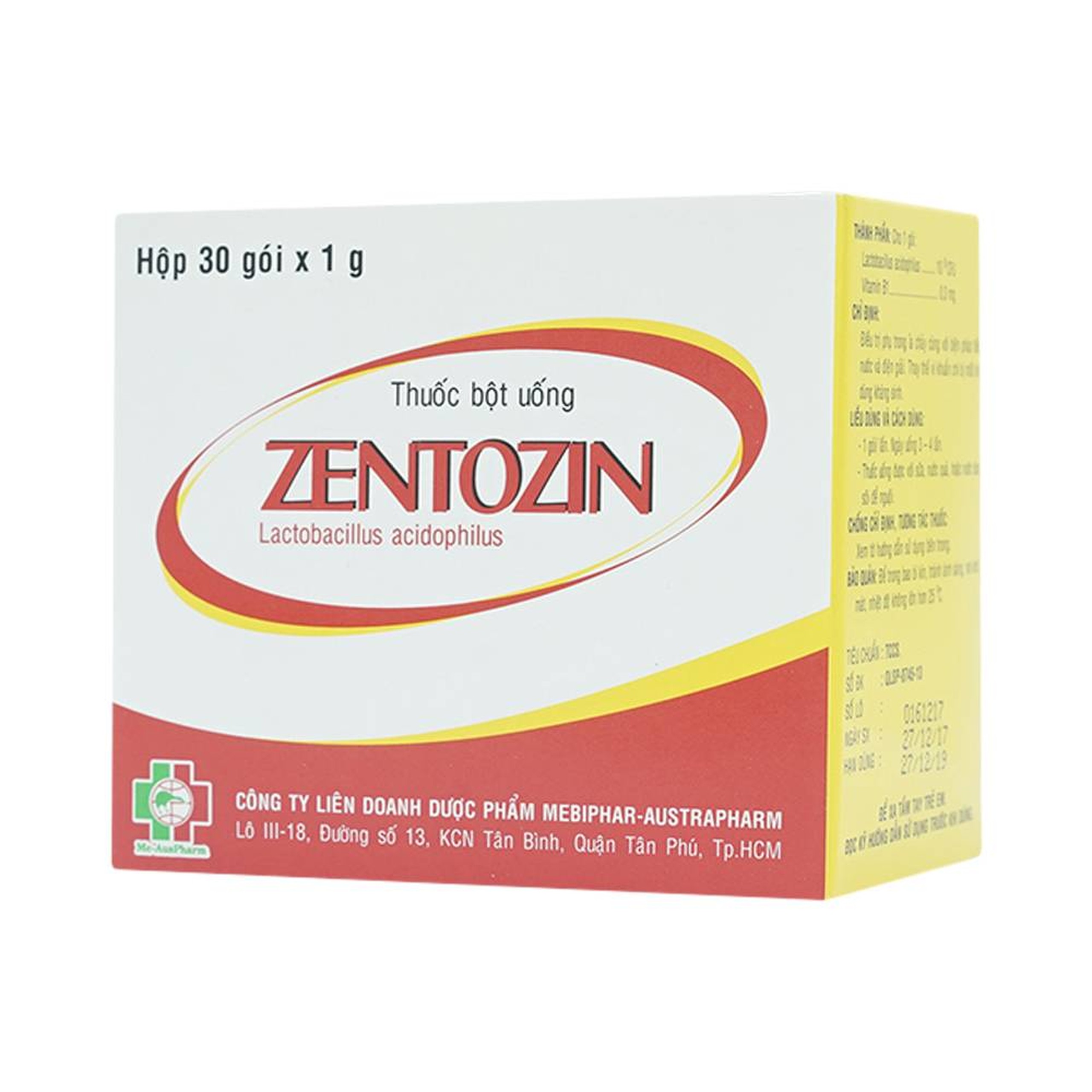 Thuốc bột uống Zentozin Mebiphar điều trị tiêu chảy (30 gói x 1g)