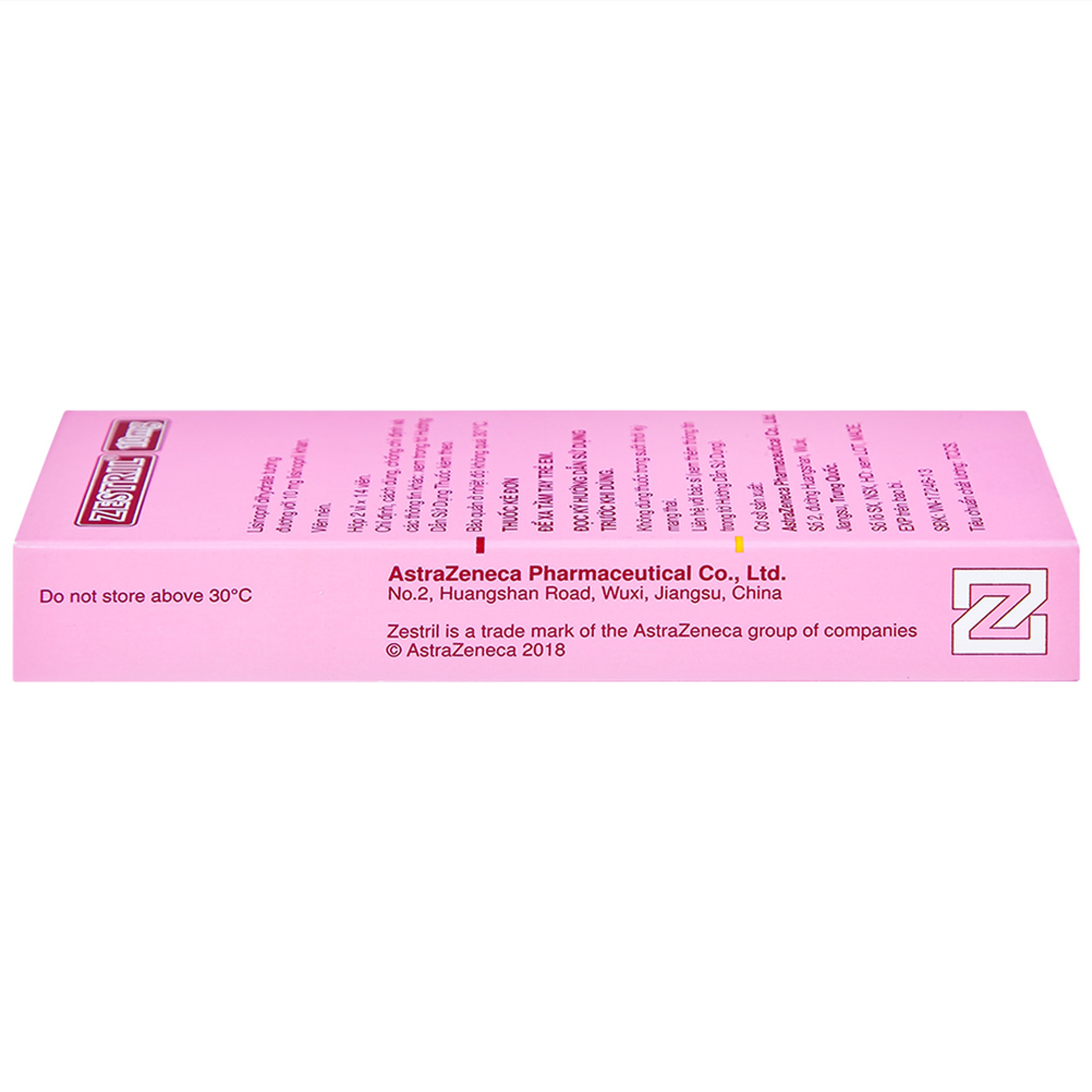 Thuốc Zestril 10mg AstraZeneca điều trị tăng huyết áp, suy tim (2 vỉ x 14 viên)