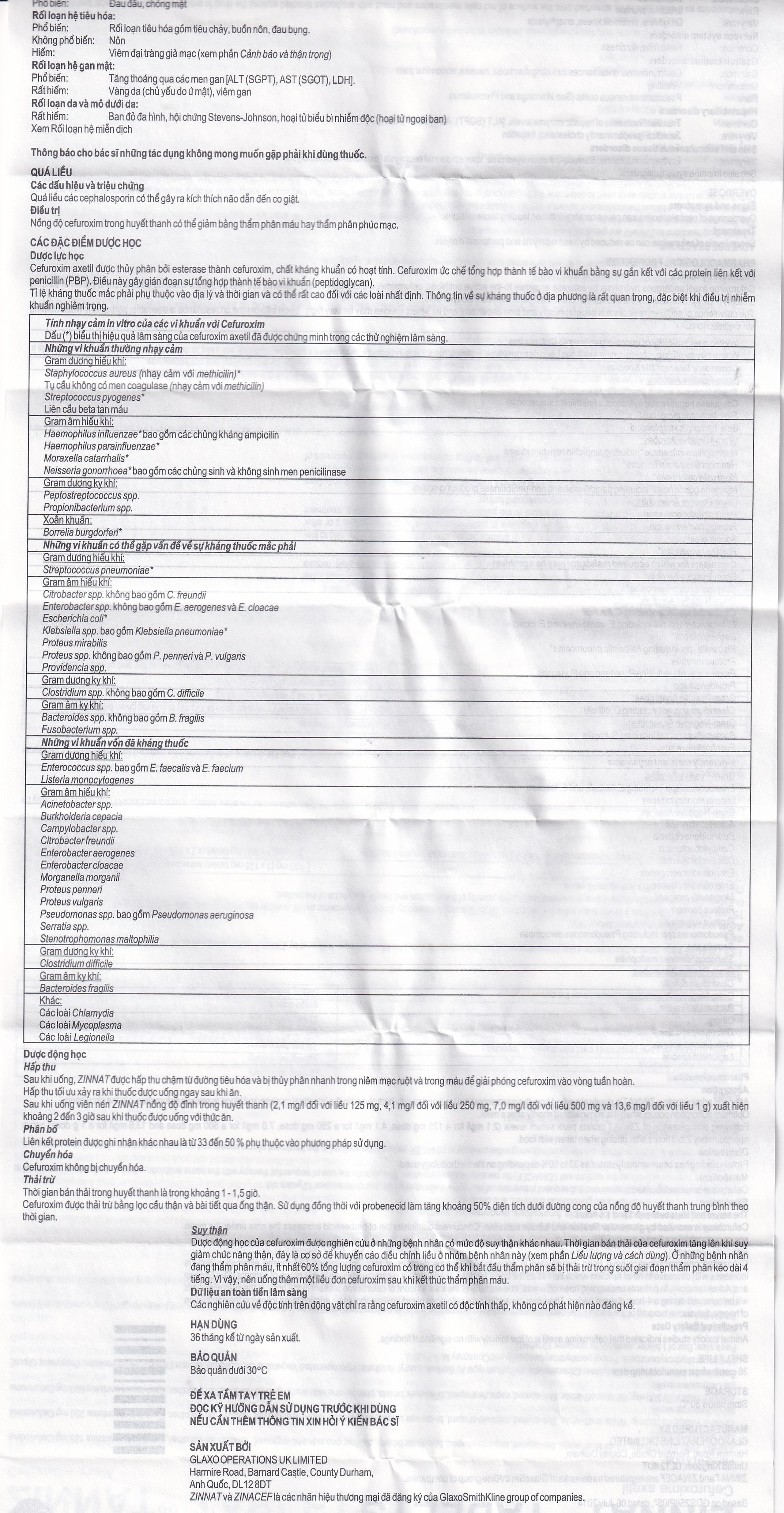 Thuốc Zinnat 500mg GSK điều trị các chứng nhiễm khuẩn, viêm tai giữa, viêm xoang (1 vỉ x 10 viên)