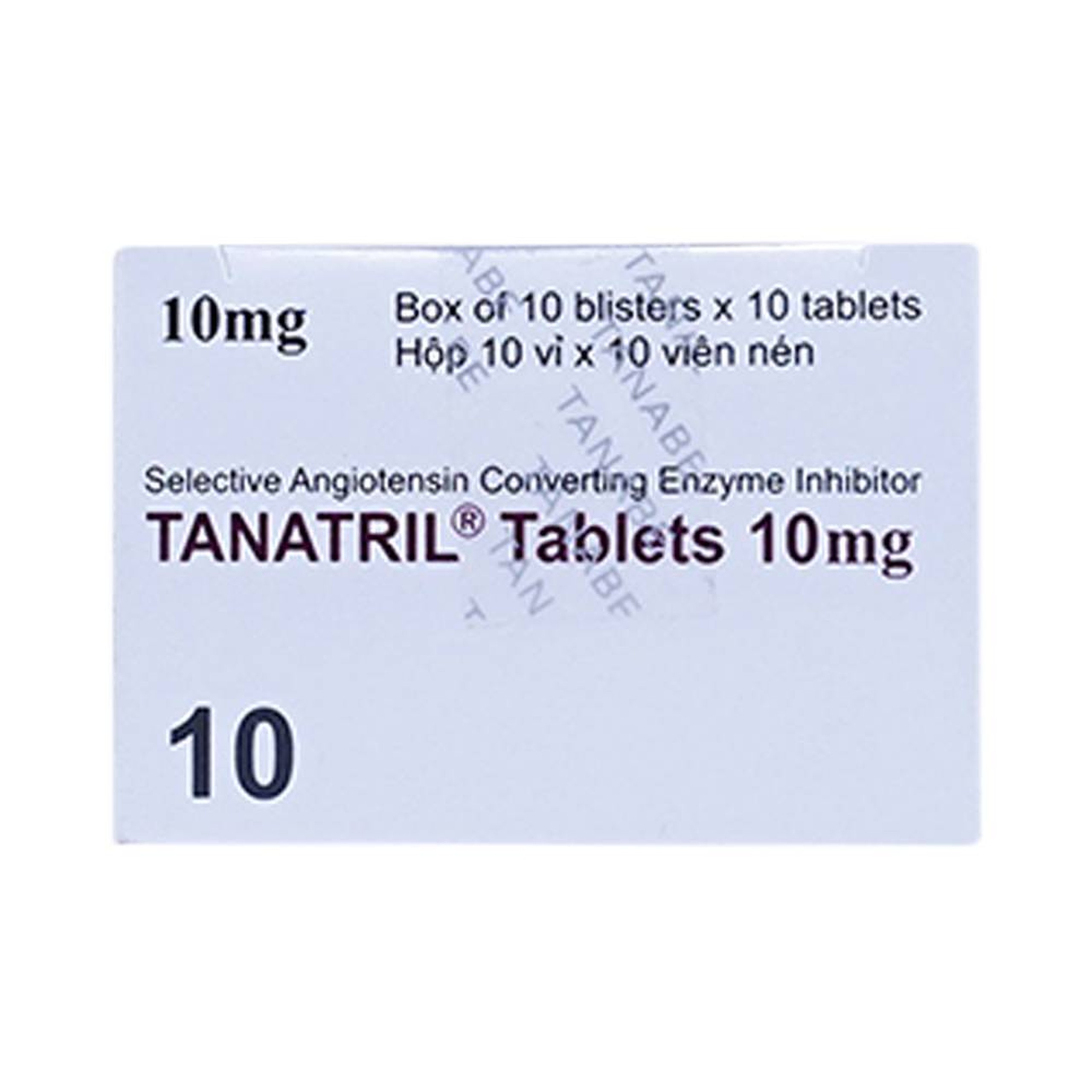 Thuốc Tanatril Tablets 10mg Tanabe điều trị tăng huyết áp vô căn (10 vỉ x 10 viên)