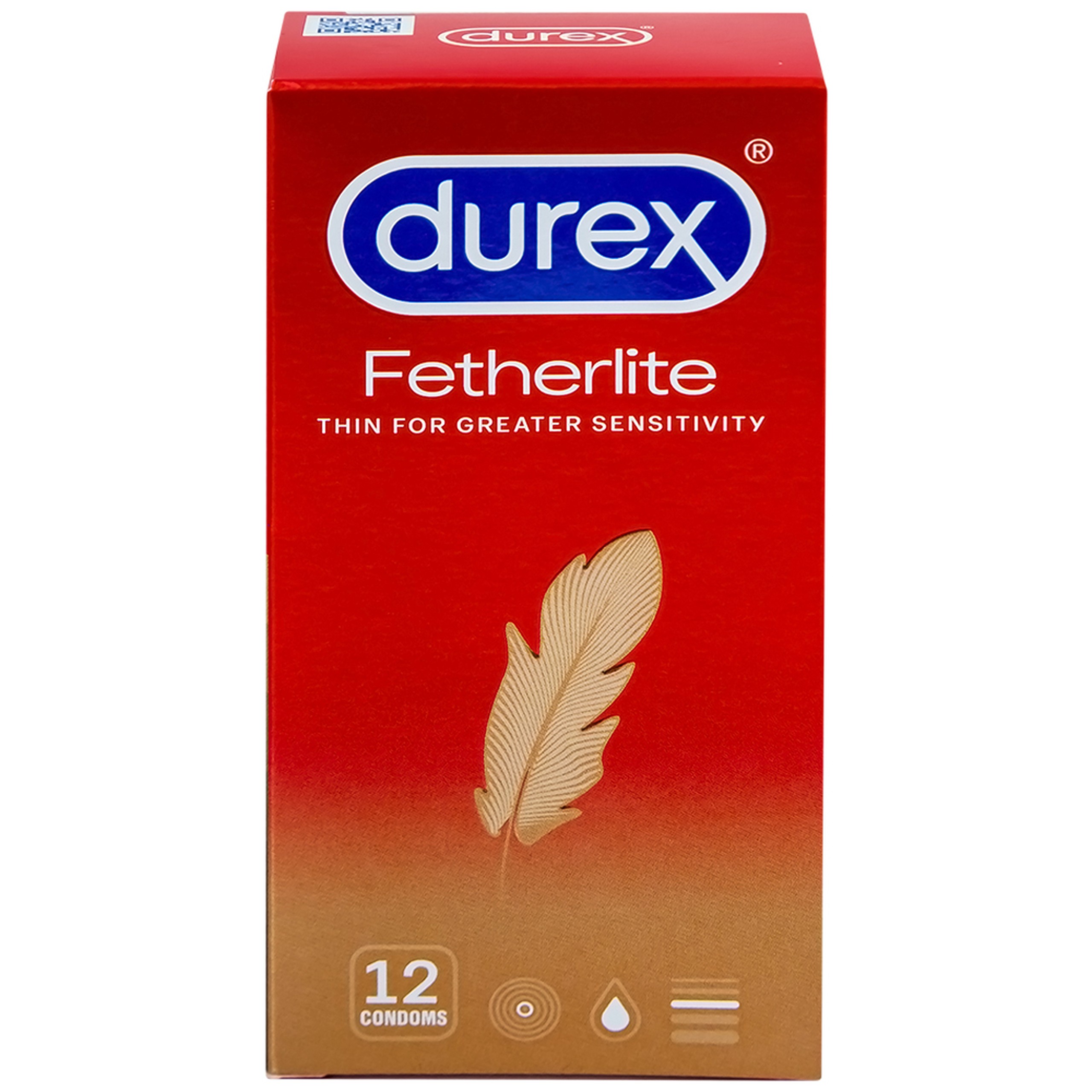 Bao cao su Durex Fetherlite vừa vặn, độ bảo vệ cao (12 cái)