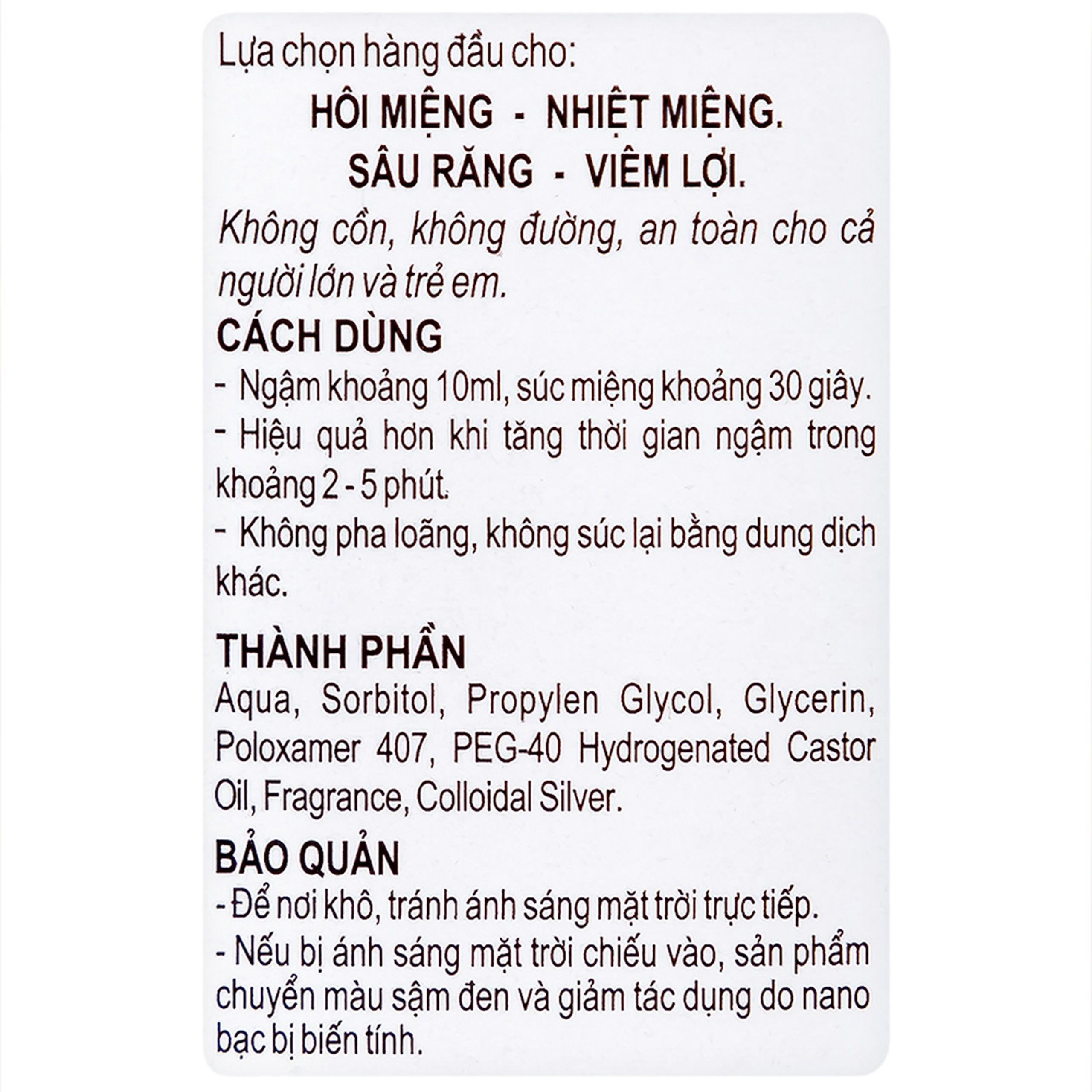 Nước súc miệng trẻ em ngừa sâu răng Valentine Kiddy Thái Dương 250ml