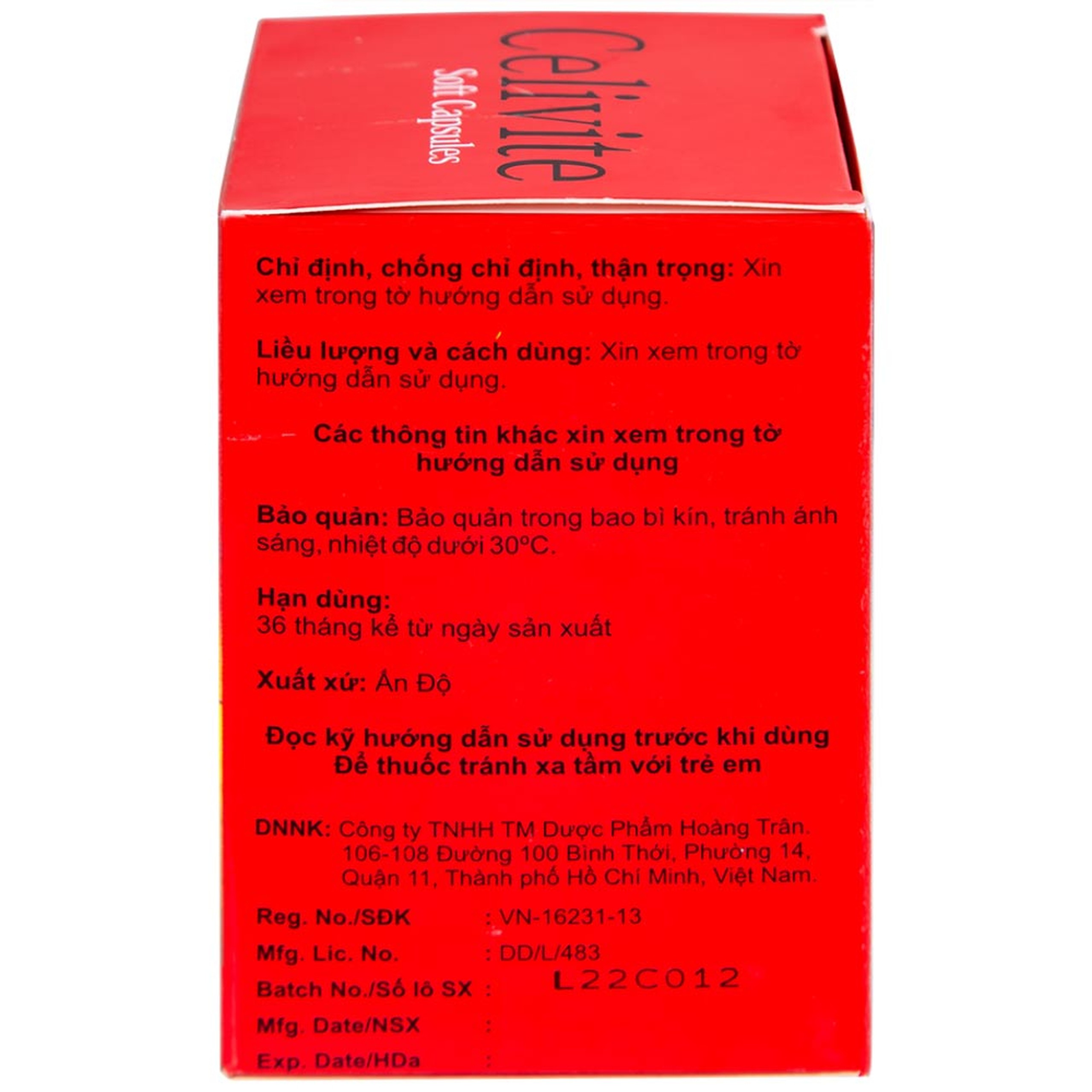 Thuốc Celivite Celogen Pharma bổ sung vitamin và khoáng chất (6 vỉ x 10 viên)