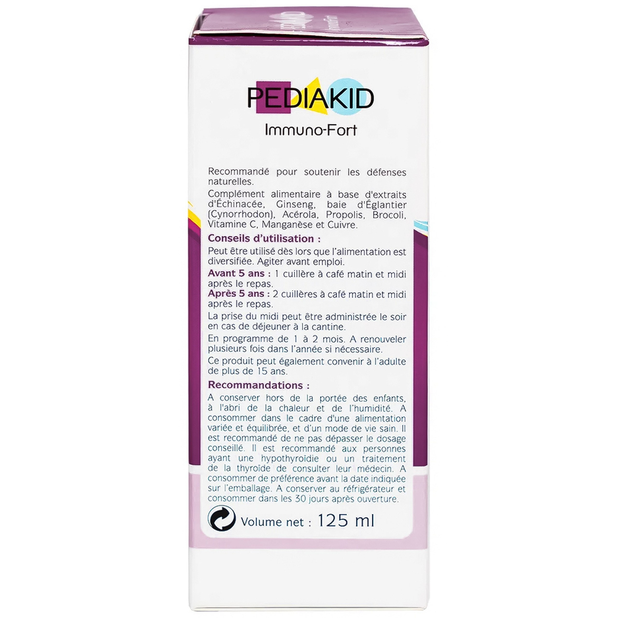 Siro hỗ trợ sức đề kháng Pediakid Immuno-Fort (125ml)