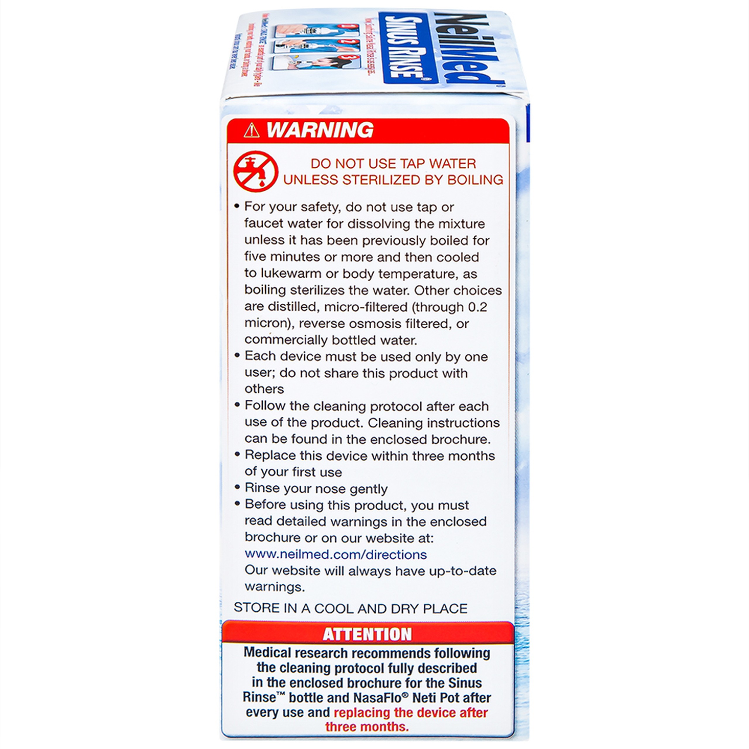 Bộ rửa mũi Neilmed Sinus Rinse (1 bình + 10 gói) làm sạch và ngăn ngừa viêm xoang, viêm mũi dị ứng