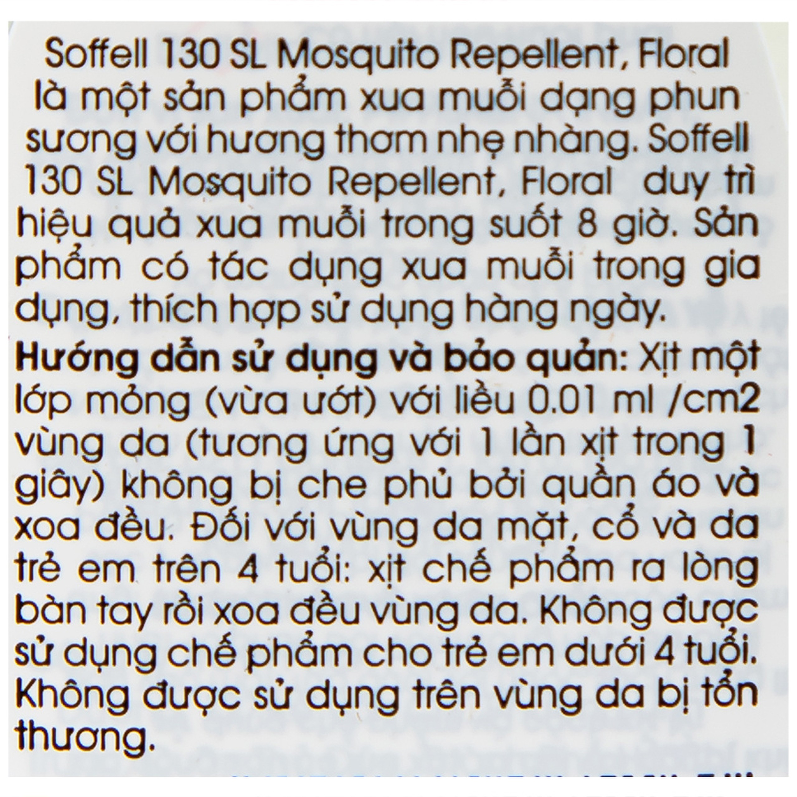 Xịt xua muỗi Soffell hương hoa giúp chống muỗi trong suốt 8 giờ (30ml)