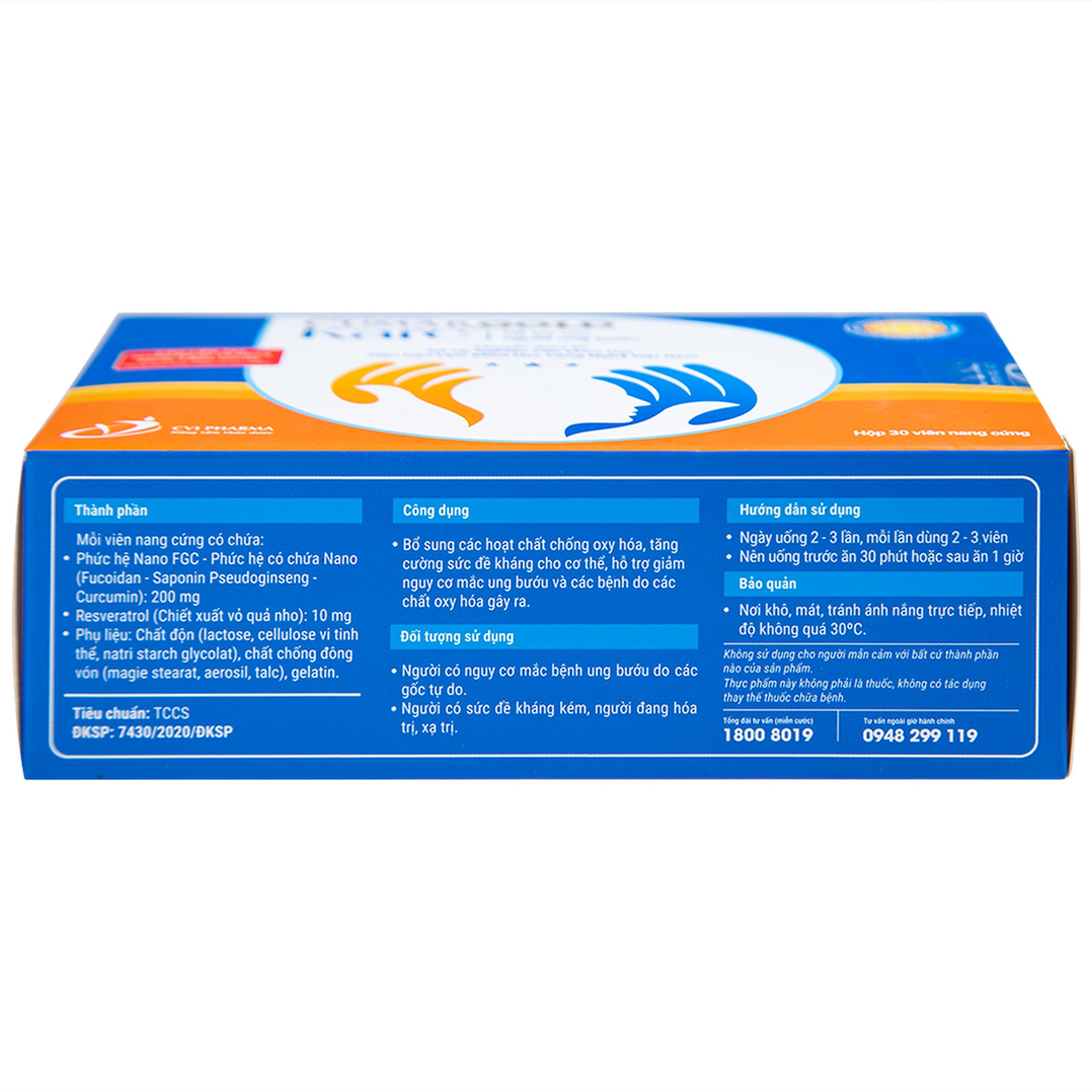 Viên uống CumarGold Kare CVI Pharma hỗ trợ giảm nguy cơ mắc ung bướu (3 vỉ x 10 viên)