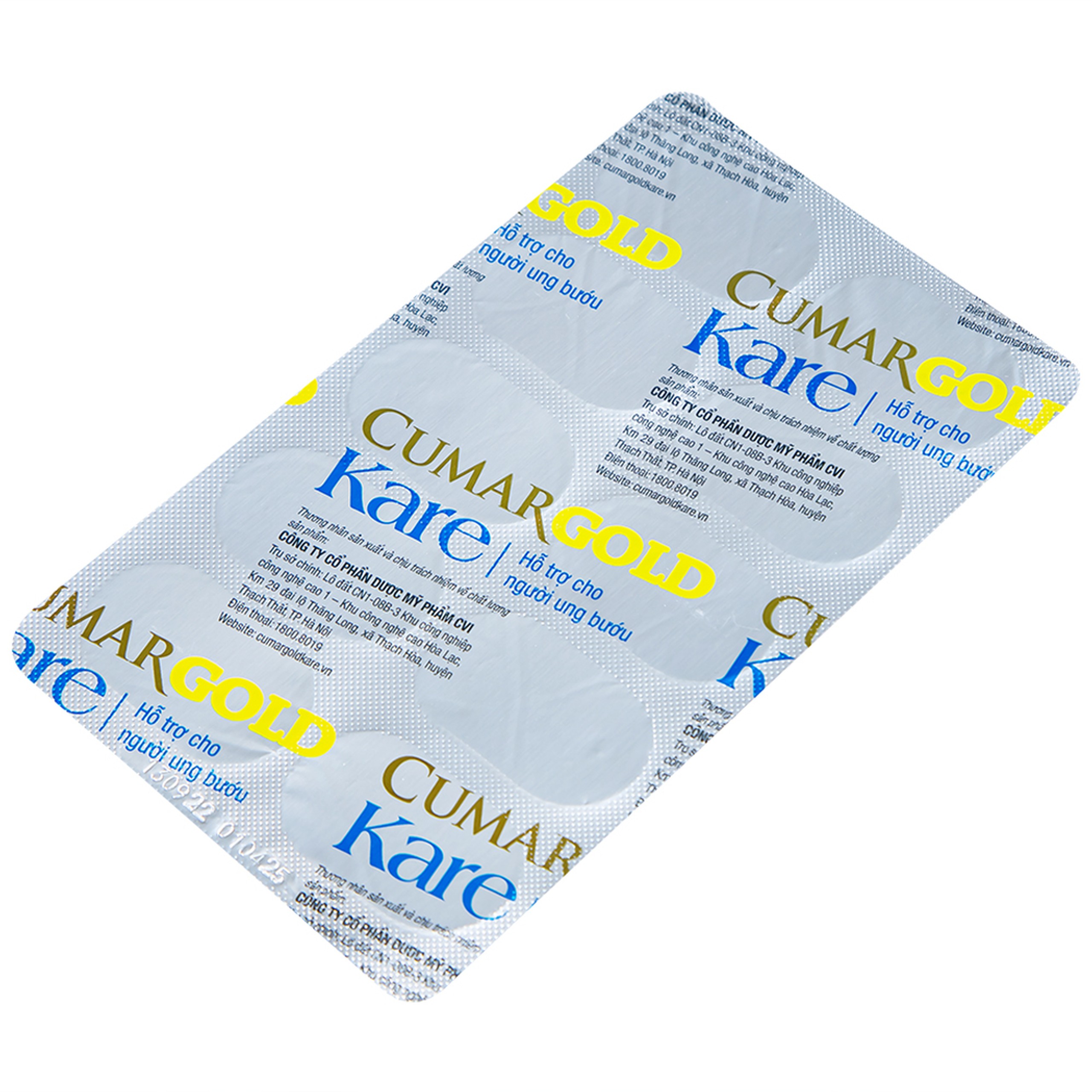 Viên uống CumarGold Kare CVI Pharma hỗ trợ giảm nguy cơ mắc ung bướu (3 vỉ x 10 viên)