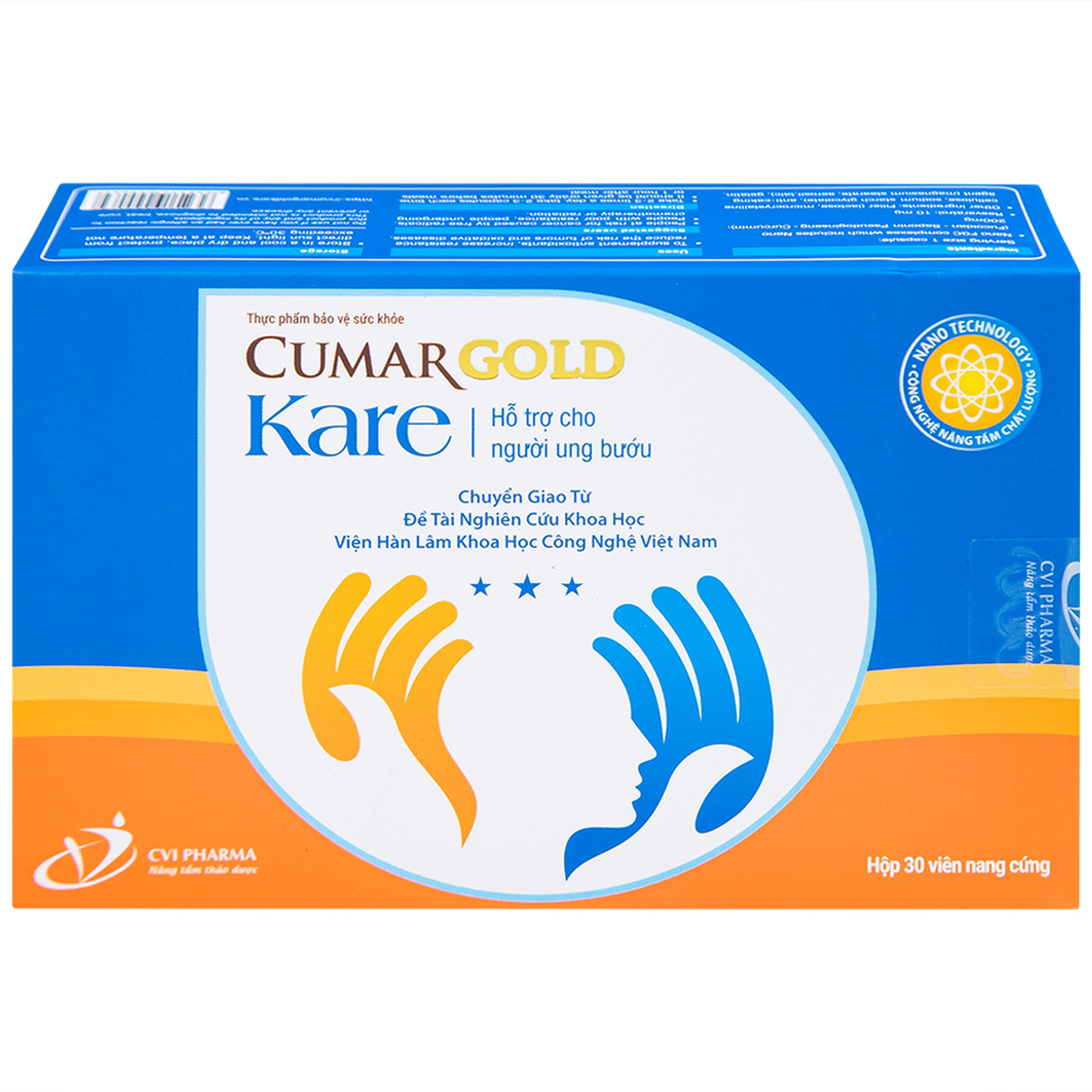 Viên uống CumarGold Kare CVI Pharma hỗ trợ giảm nguy cơ mắc ung bướu (3 vỉ x 10 viên)