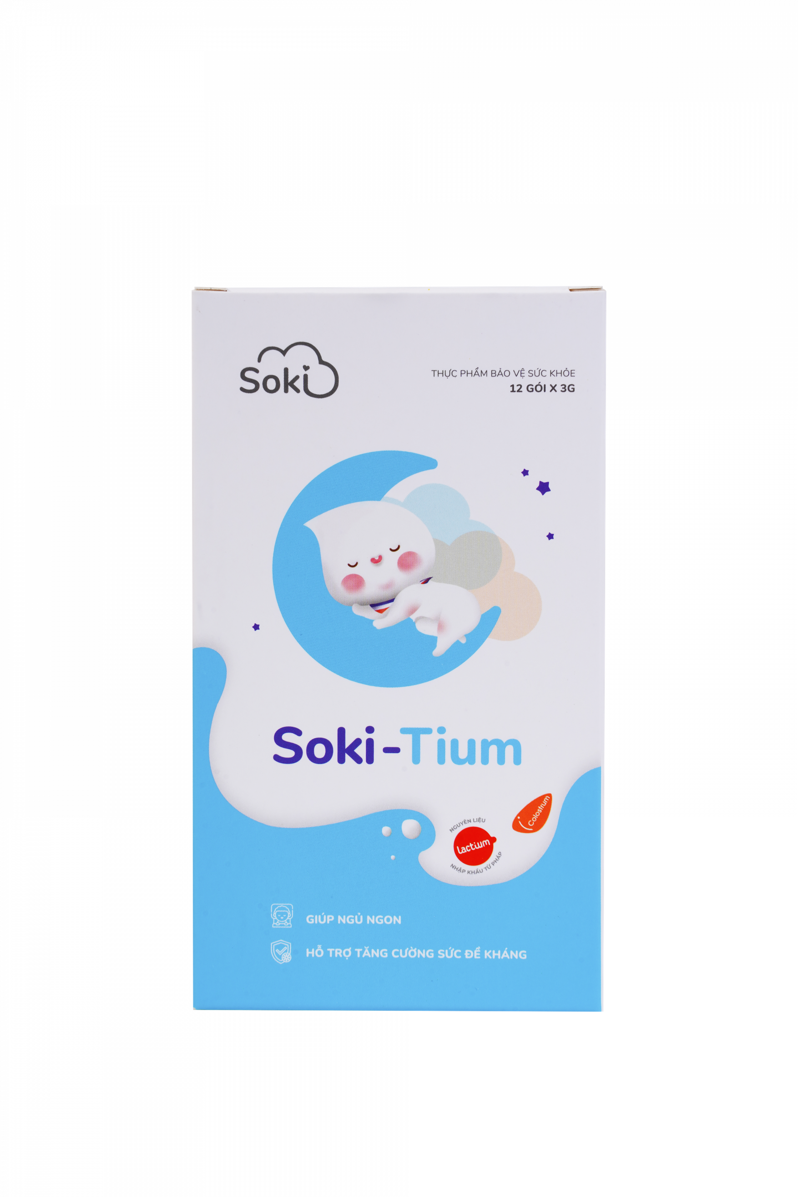 Bột hòa tan Soki-Tium giúp ngủ ngon, tăng sức đề kháng (12 gói x 3g)