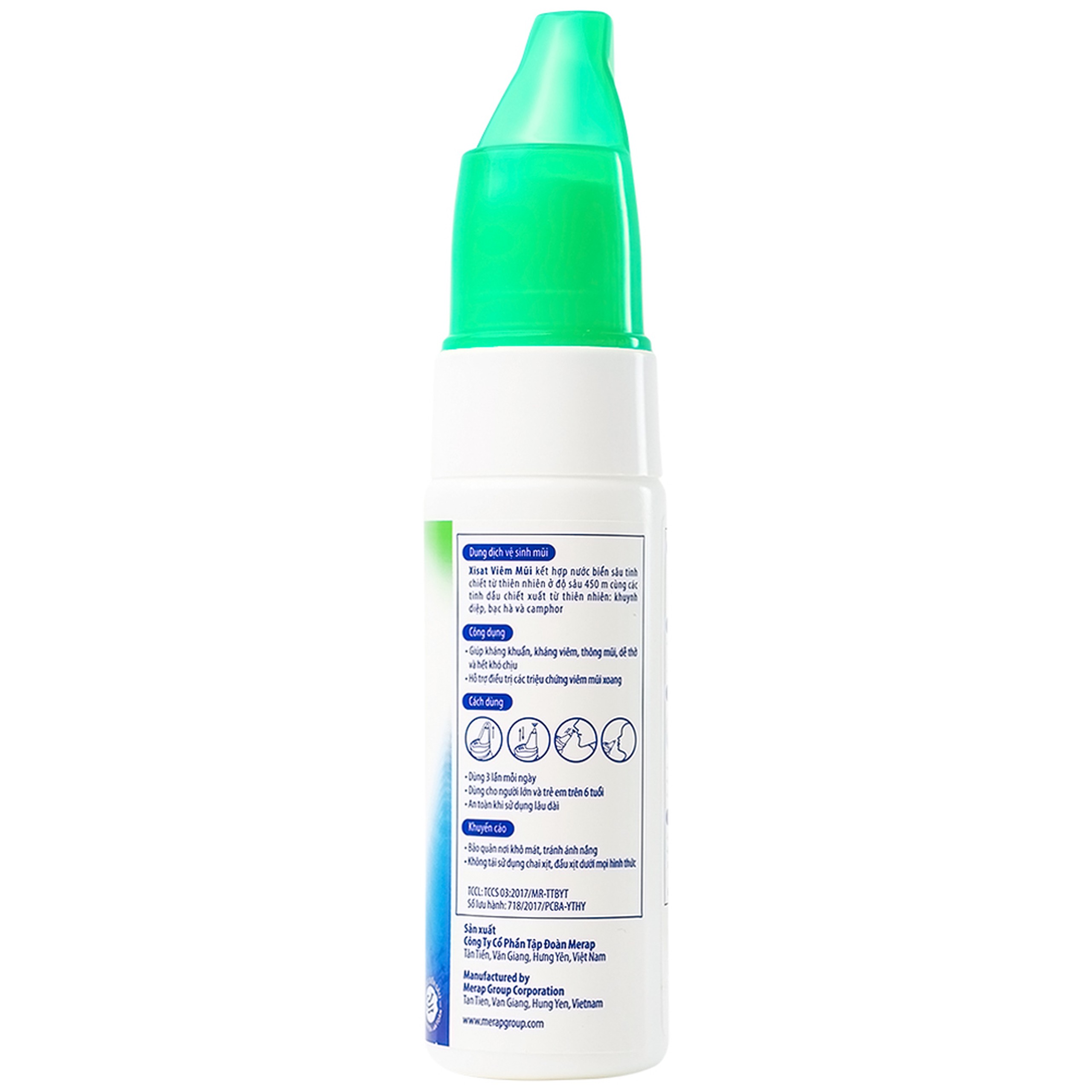 Xịt mũi Xisat viêm mũi 75ml hỗ trợ điều trị các triệu chứng viêm mũi xoang