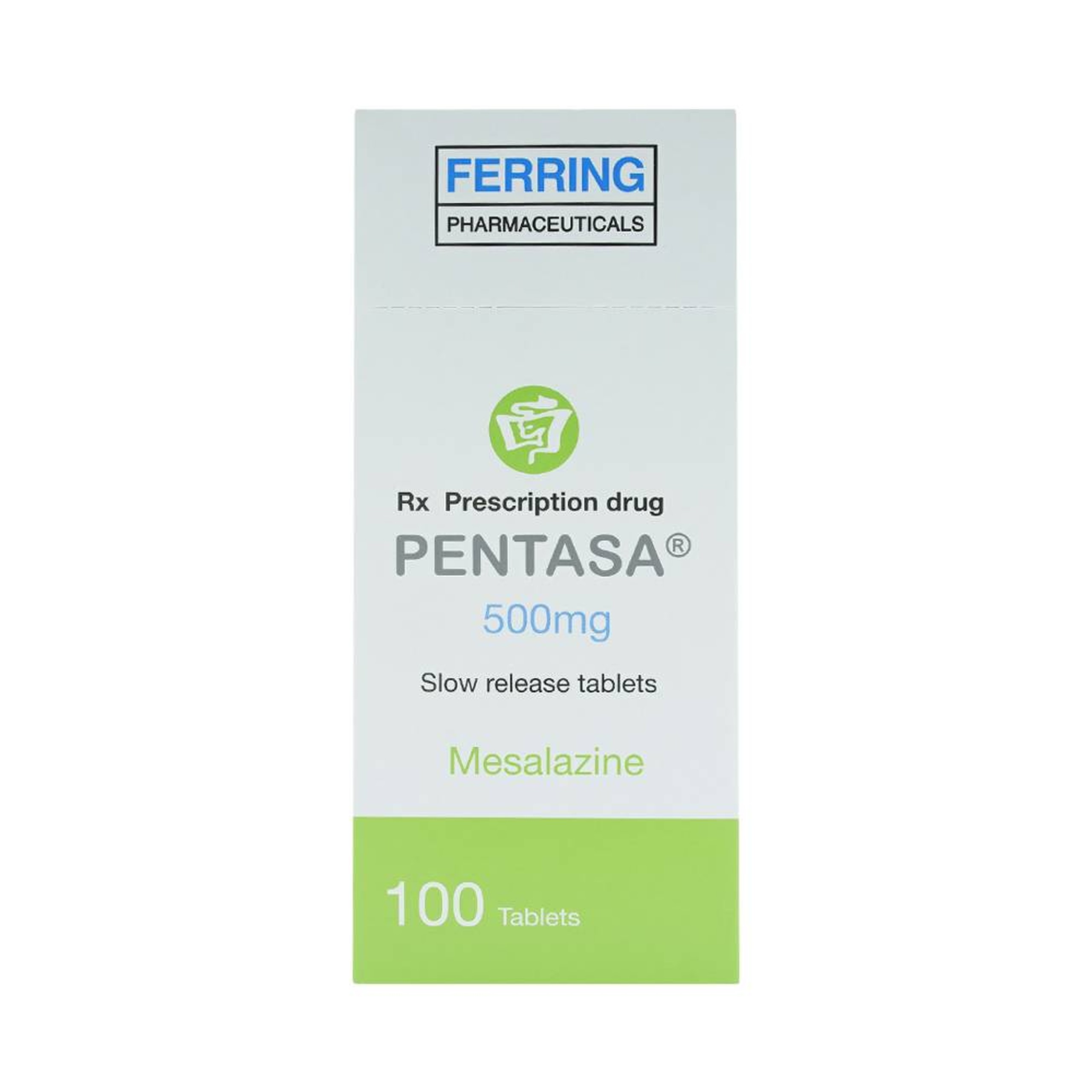 Viên nén Pentasa 500mg Ferring điều trị viêm loét đại tràng, bệnh Crohn (10 vỉ x 10 viên)