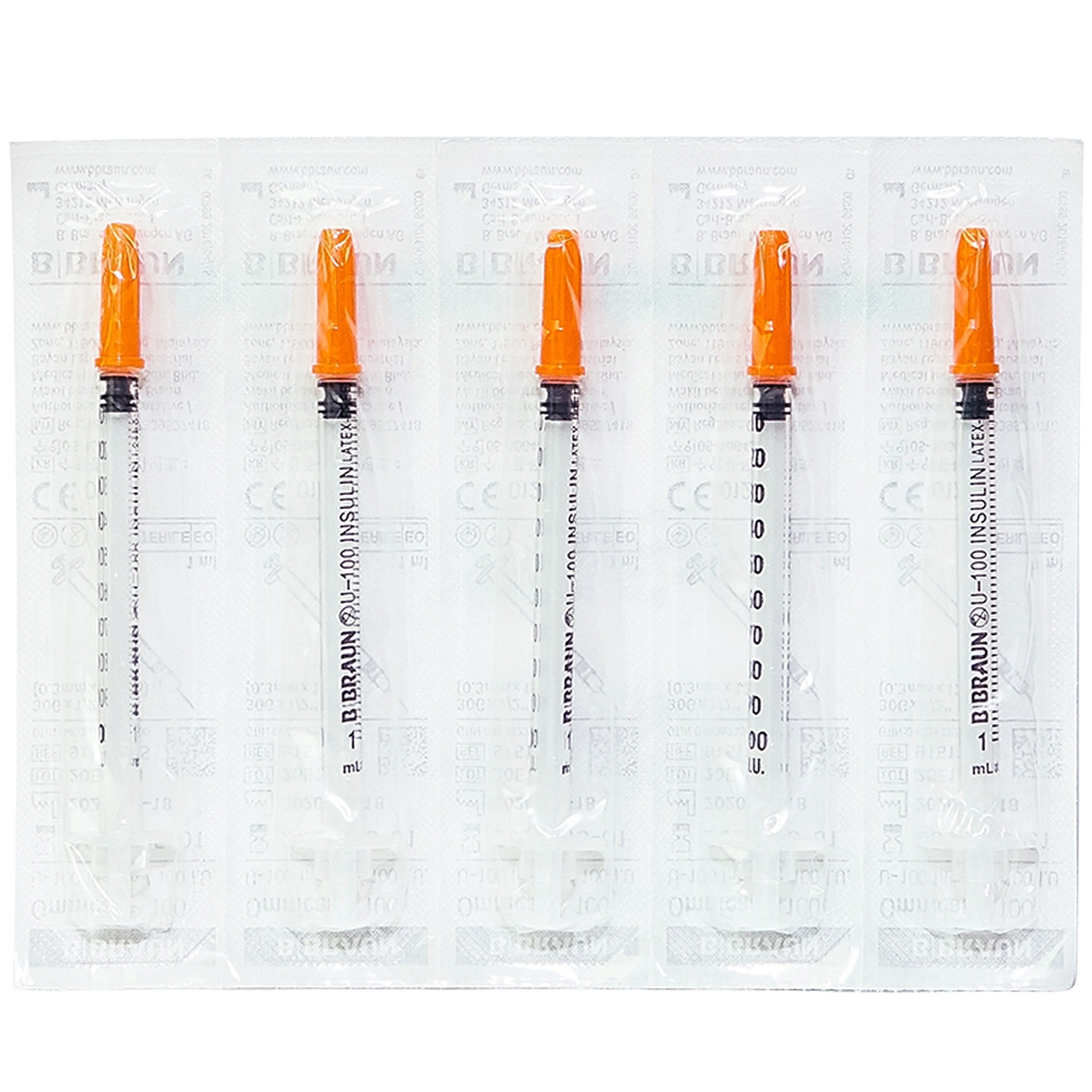 Bơm tiêm tiểu đường Omnican 1ml/100iu Braun màu cam (100 cái)