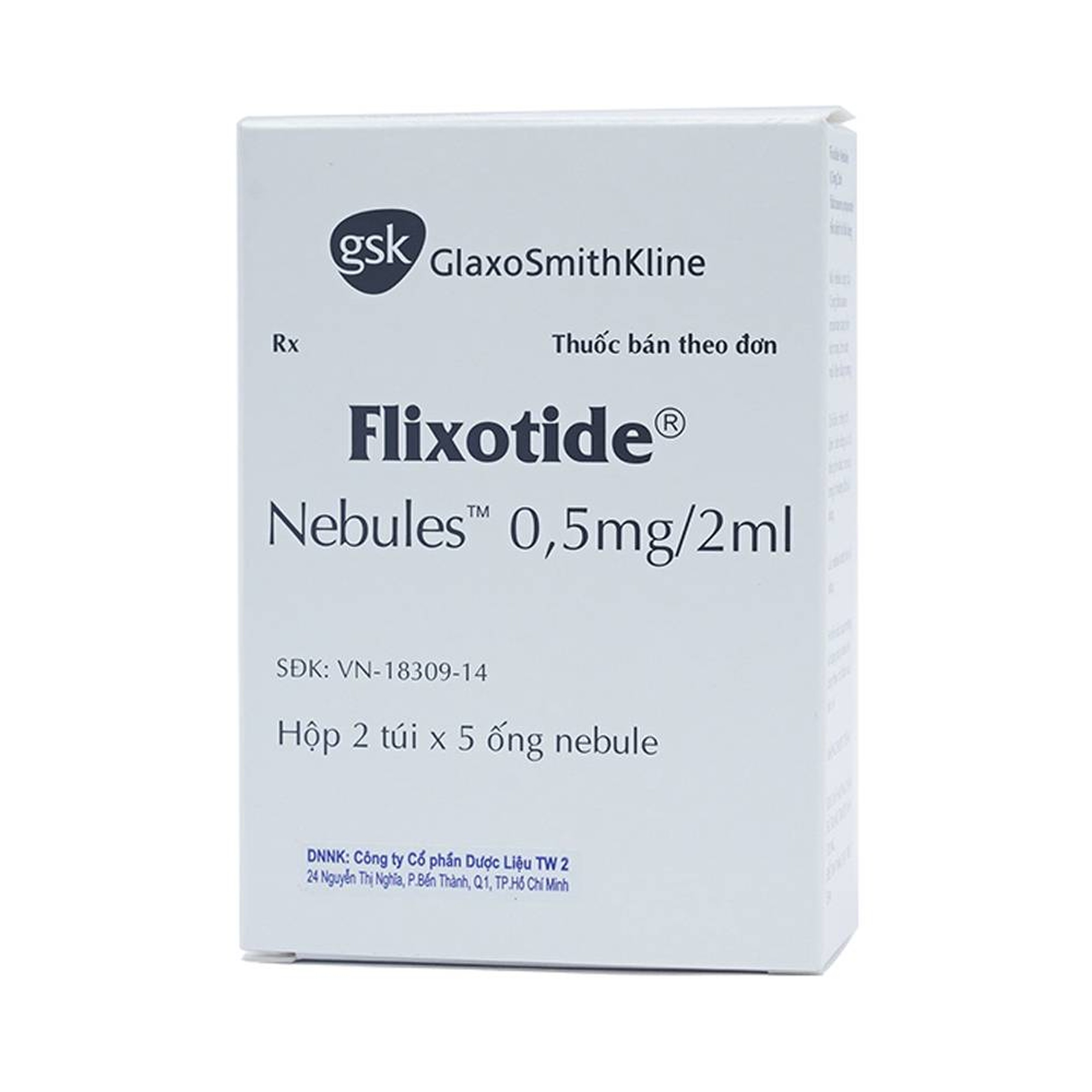 Khí dung Flixotide 0.5mg GSK điều trị hen phế quản (10 ống x 2ml)