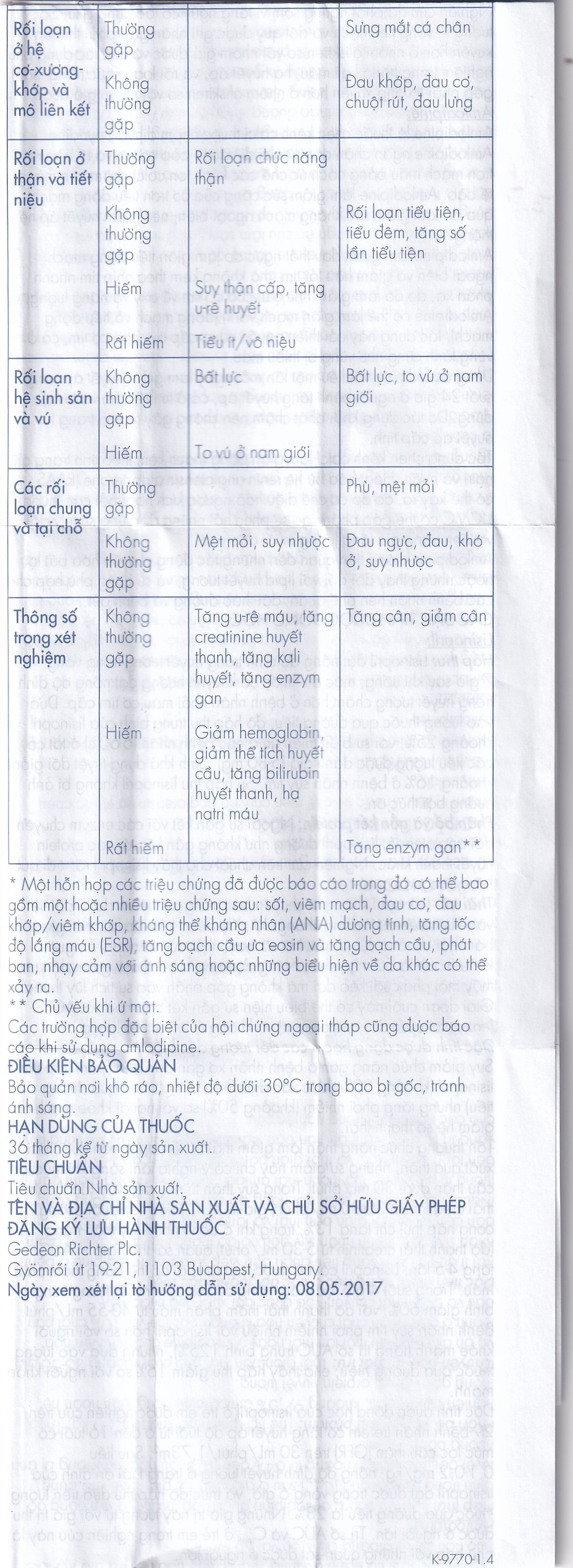 Viên nén Lisonorm Gedeon điều trị tăng huyết áp vô căn (3 vỉ x 10 viên)