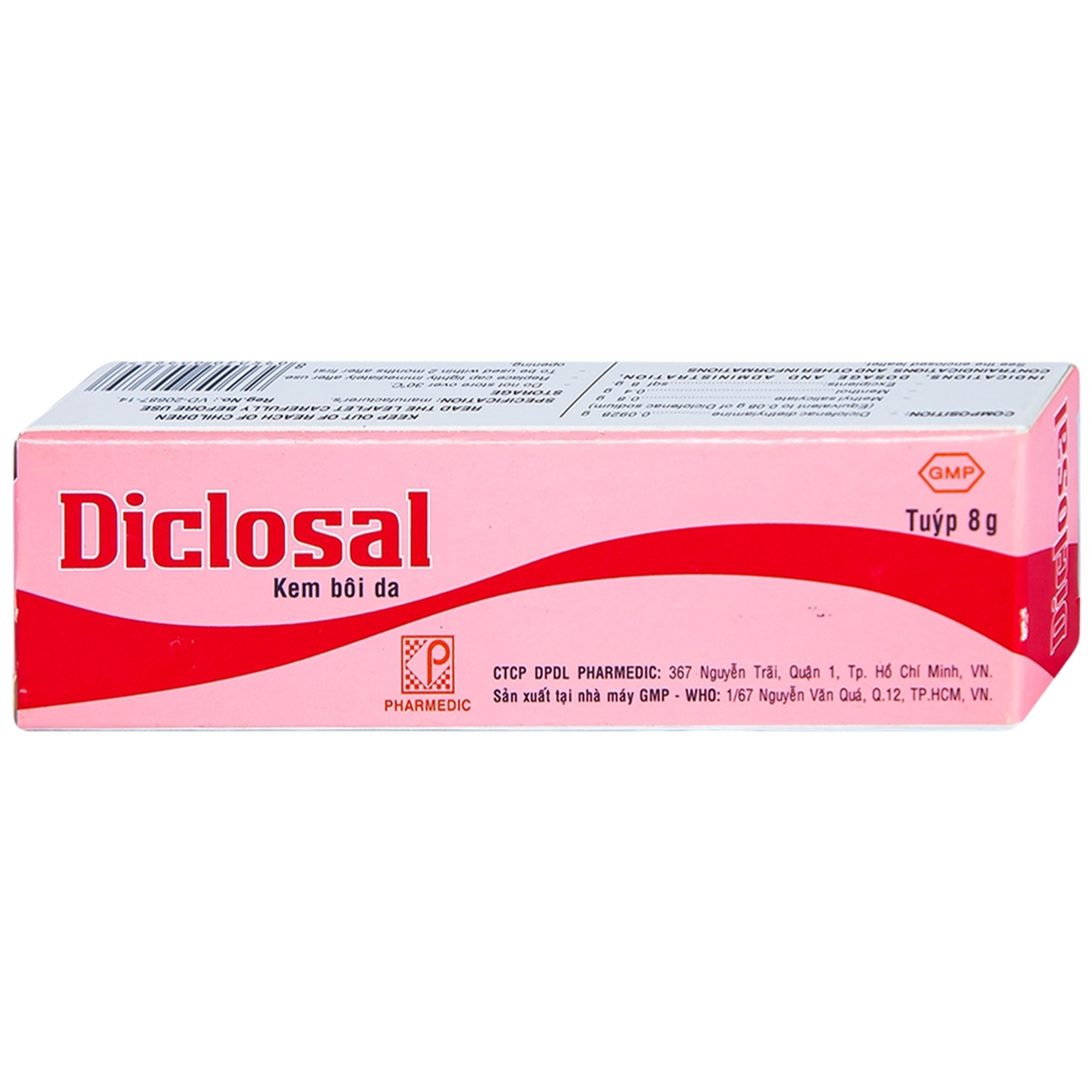 Kem bôi da Diclosal Cream Pharmedic điều trị thấp ngoài khớp, viêm xương khớp (8g)