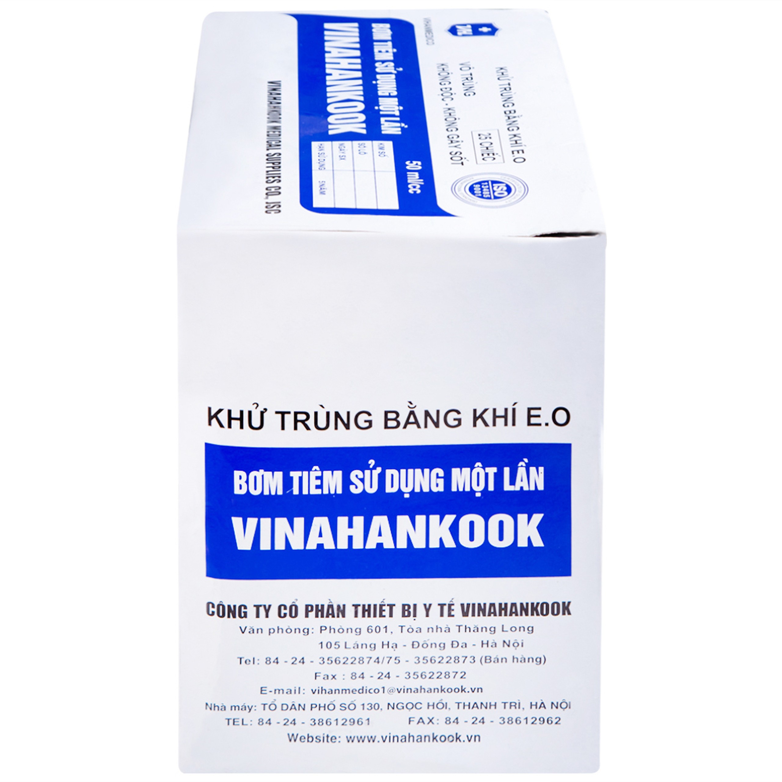 Bơm tiêm 50ml/cc Vinahankook dùng một lần (25 cái)
