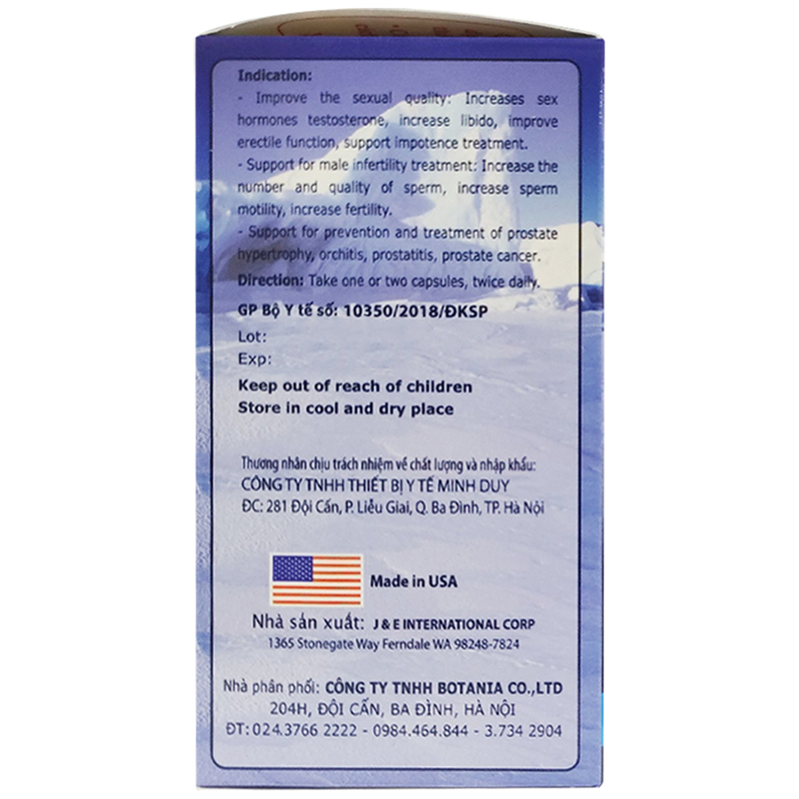 Viên uống chống mãn dục ở nam giới BoniSeal Botania (60 viên)