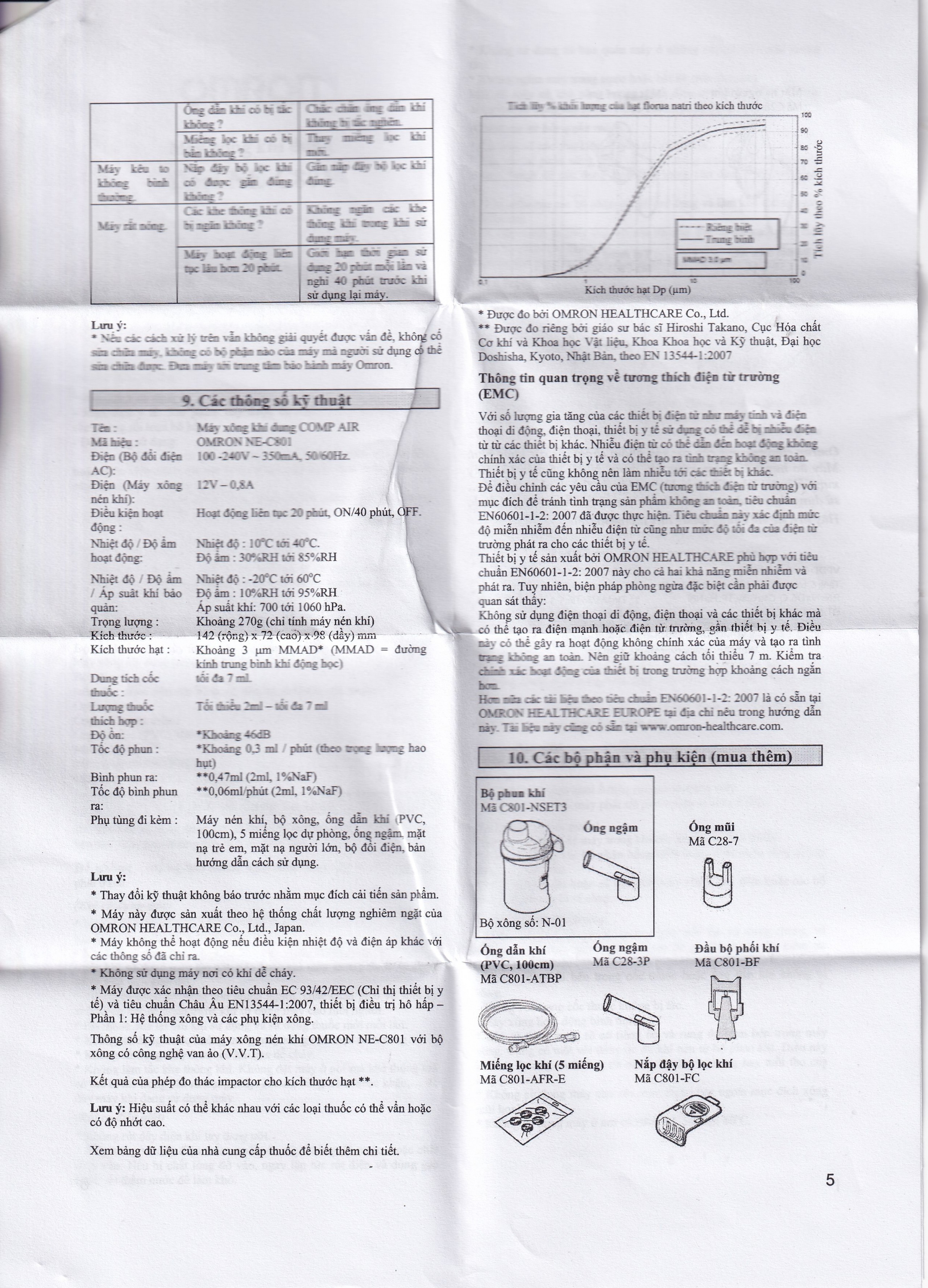Máy xông khí dung Omron NE C801 hỗ trợ điều trị bệnh lý về đường hô hấp