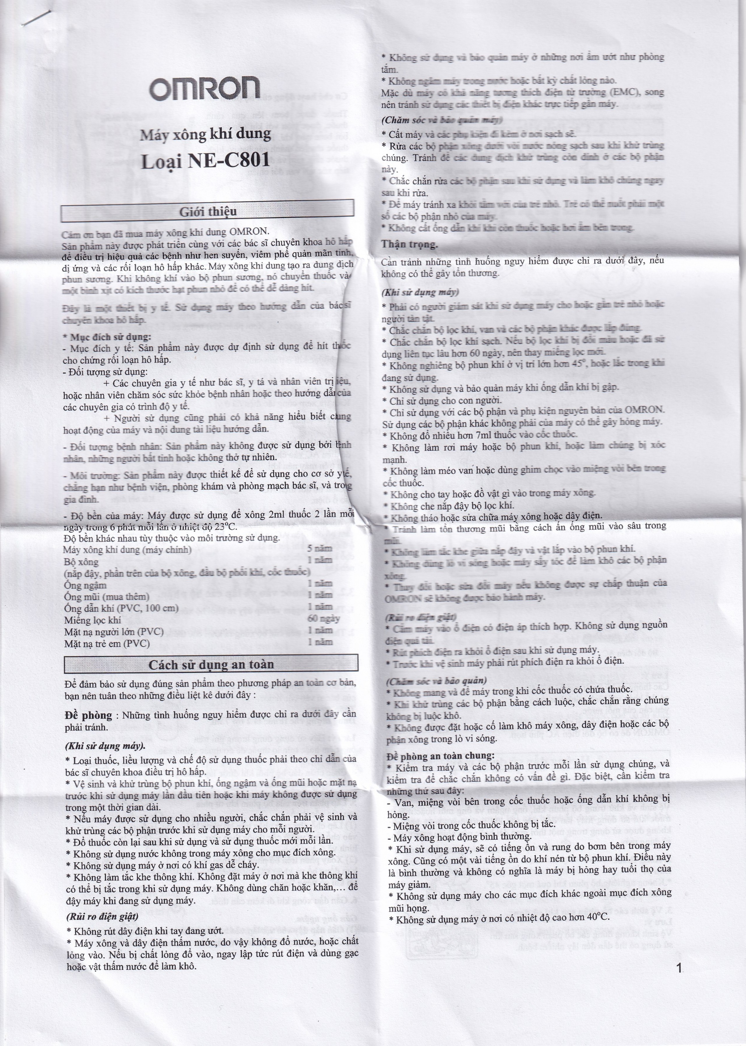 Máy xông khí dung Omron NE C801 hỗ trợ điều trị bệnh lý về đường hô hấp