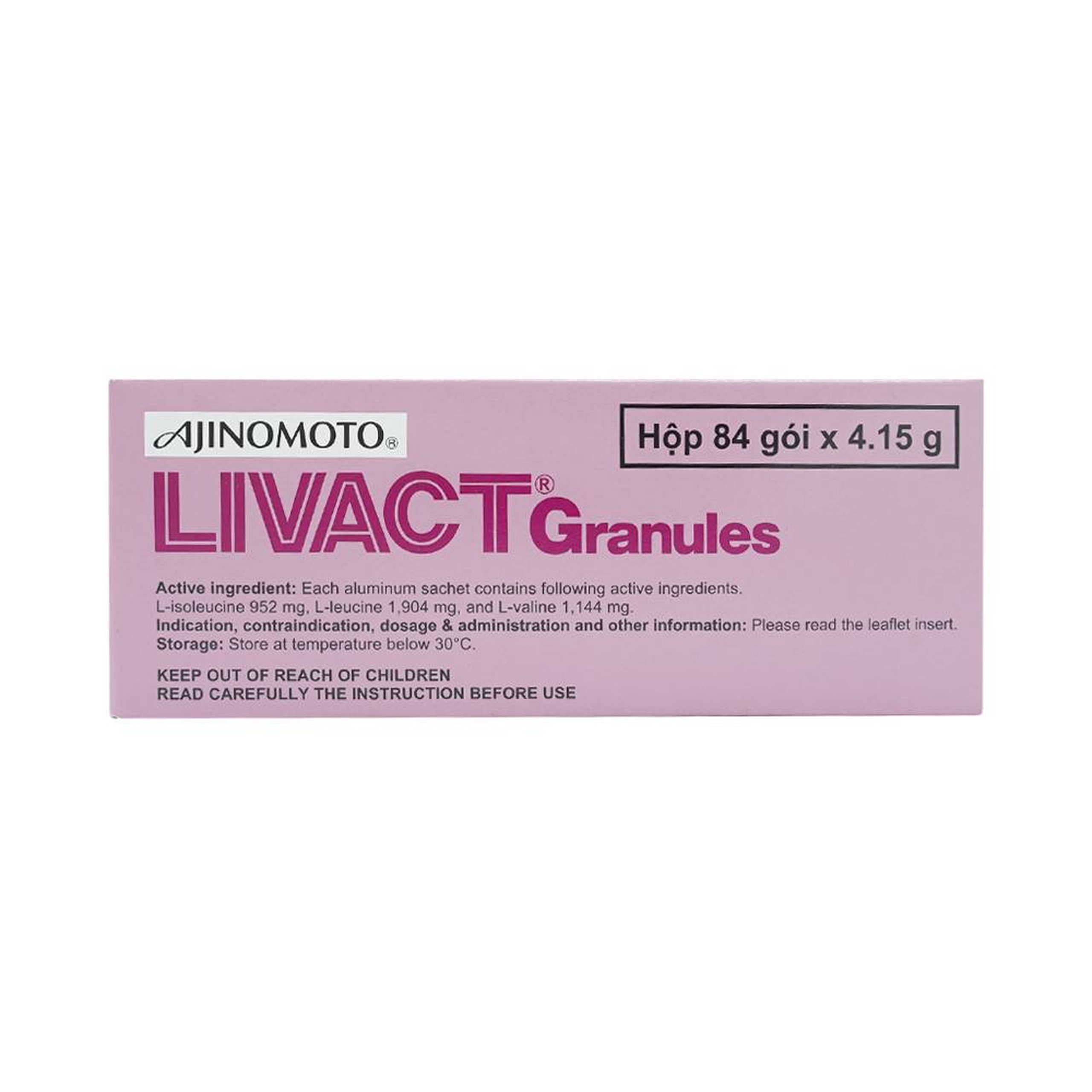 Cốm pha dung dịch uống Livact Granules Ajinomoto cải thiện tình trạng giảm albumin máu (84 gói)