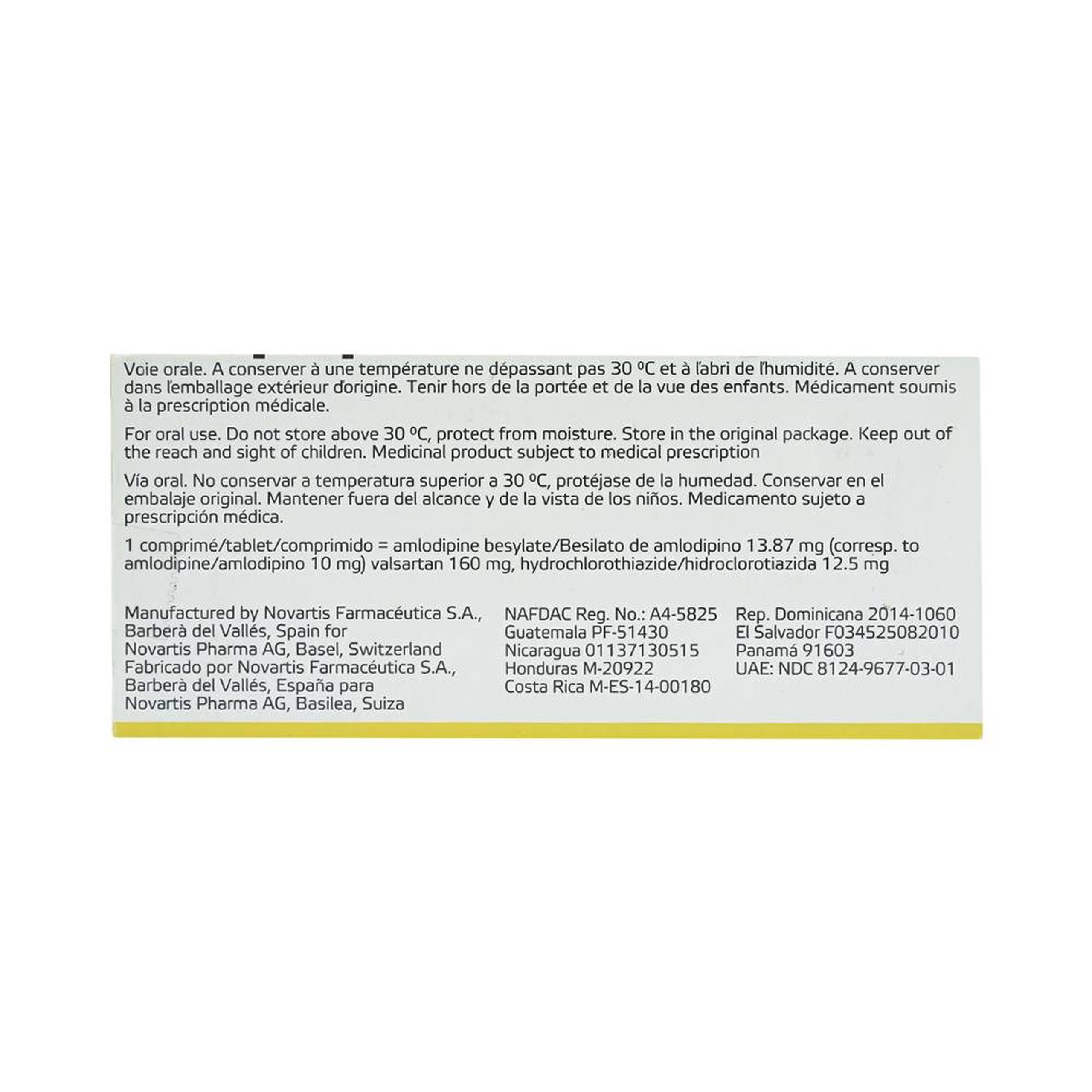 Thuốc Exforge HCT 10mg/160mg/12.5mg Novartis điều trị tăng huyết áp vô căn (4 vỉ x 7 viên)