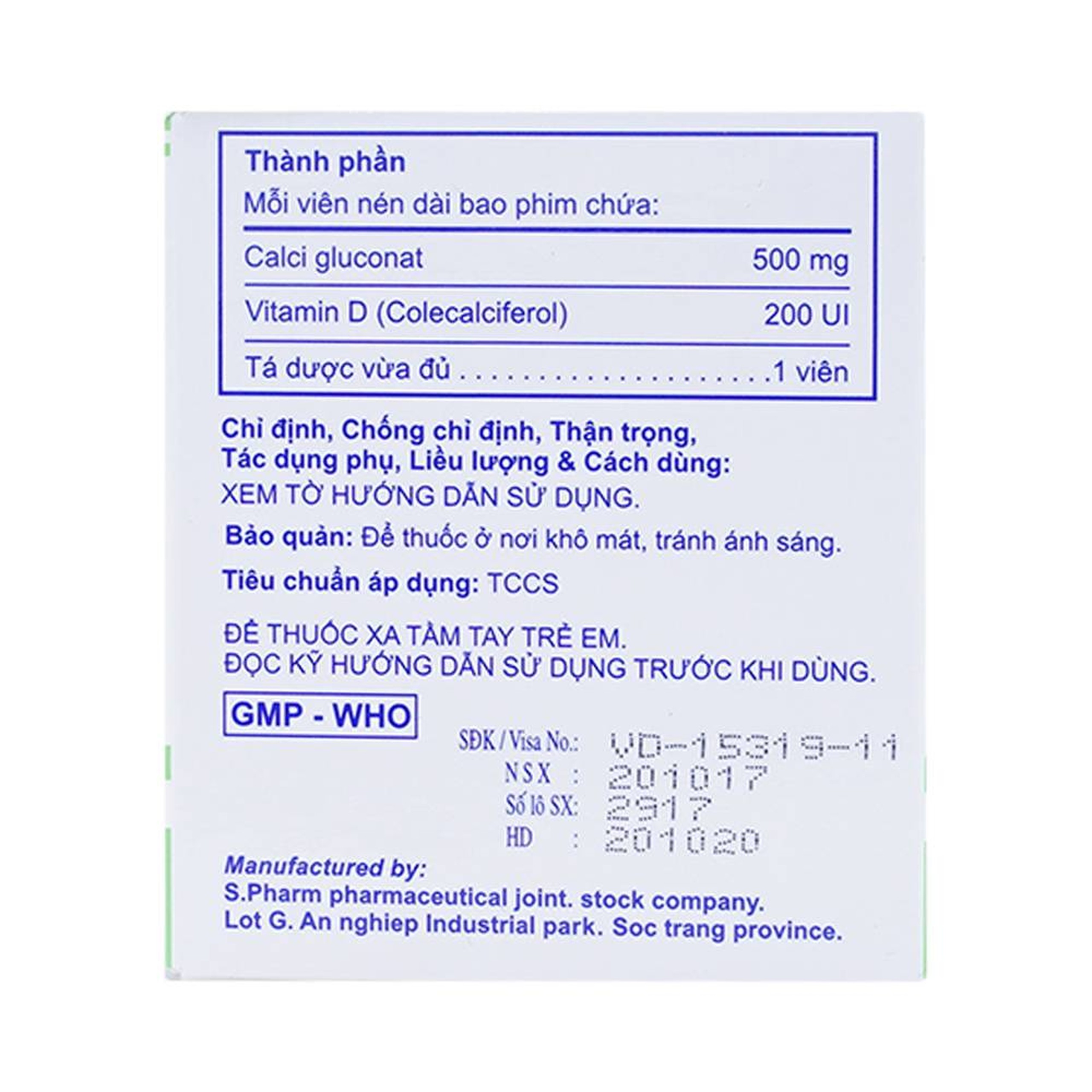 Thuốc Calcium D Robinson phòng và điều trị loãng xương (10 vỉ x 10 viên)