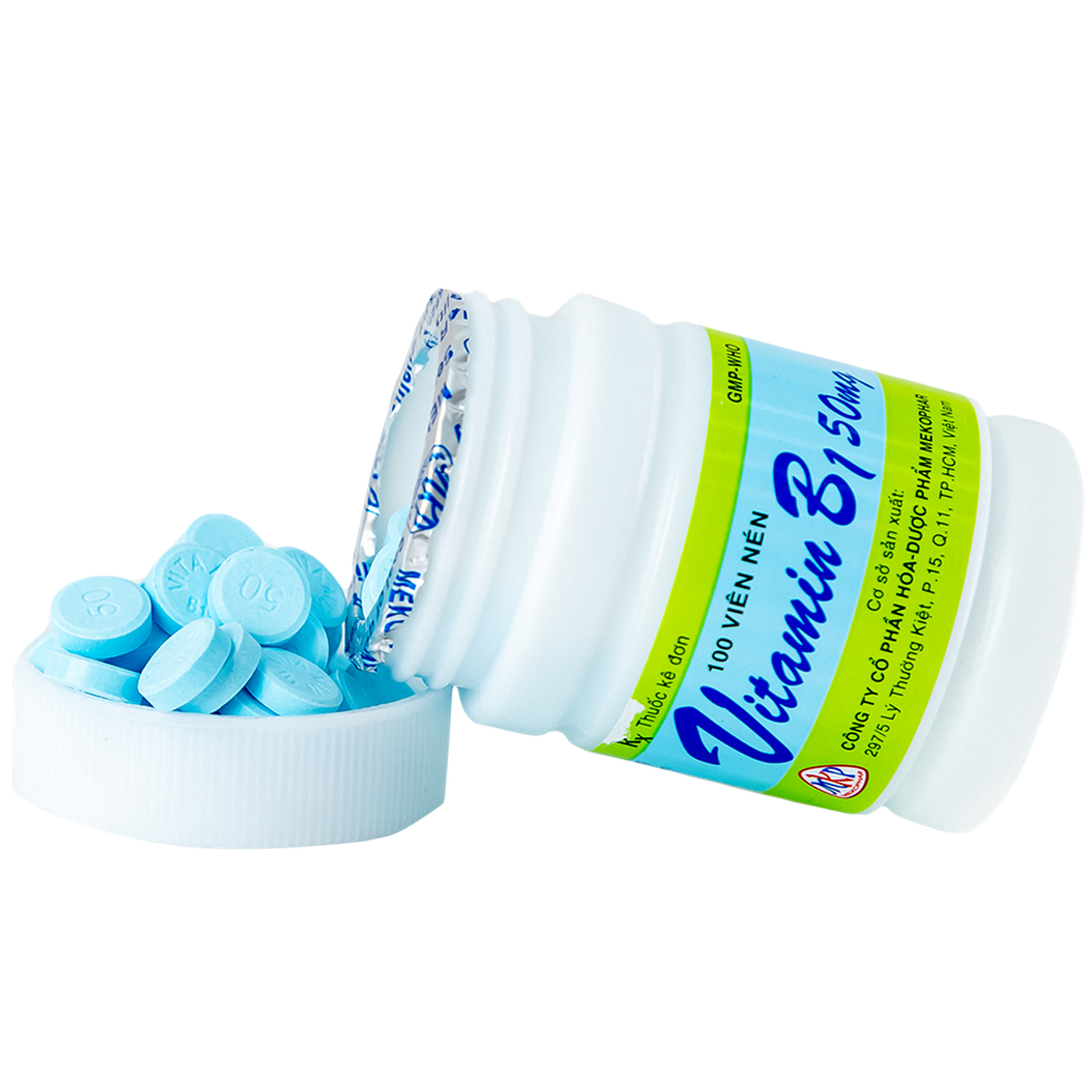 Thuốc Vitamin B1 50mg Mekophar điều trị thiếu Vitamin B (100 viên)