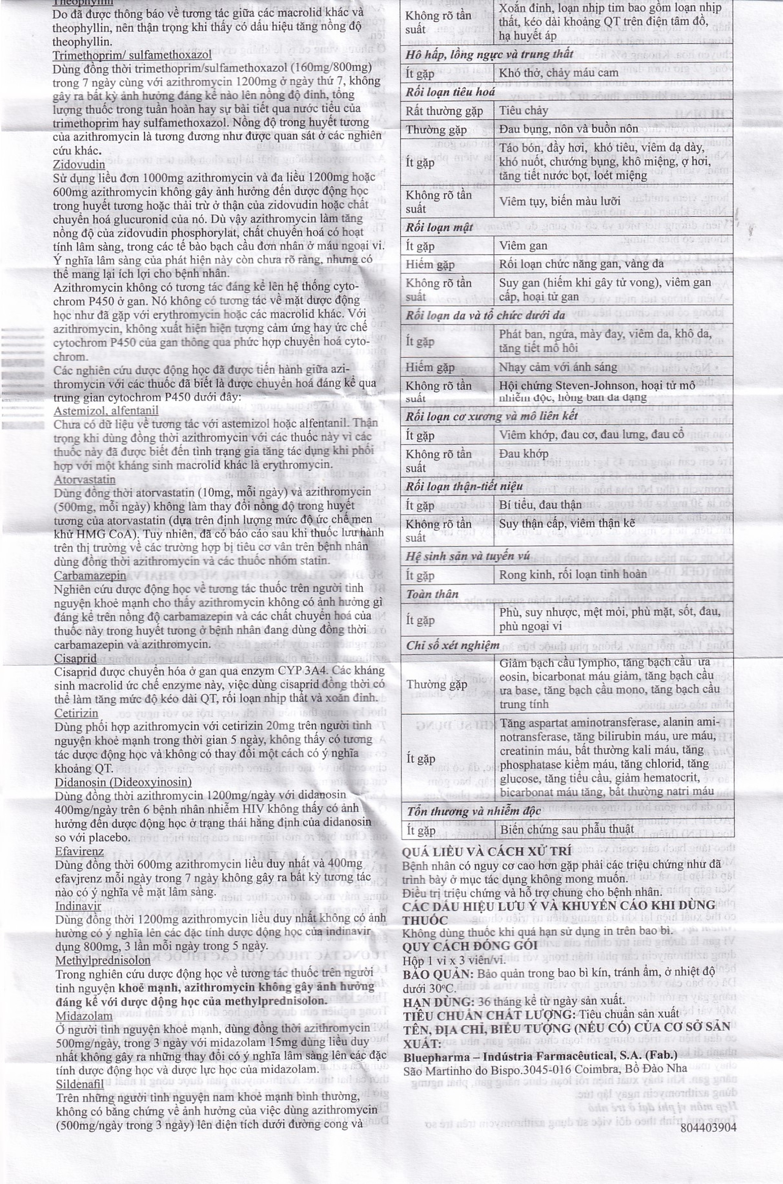 Thuốc Garosi Bluepharma điều trị nhiễm khuẩn (1 vỉ x 3 viên)