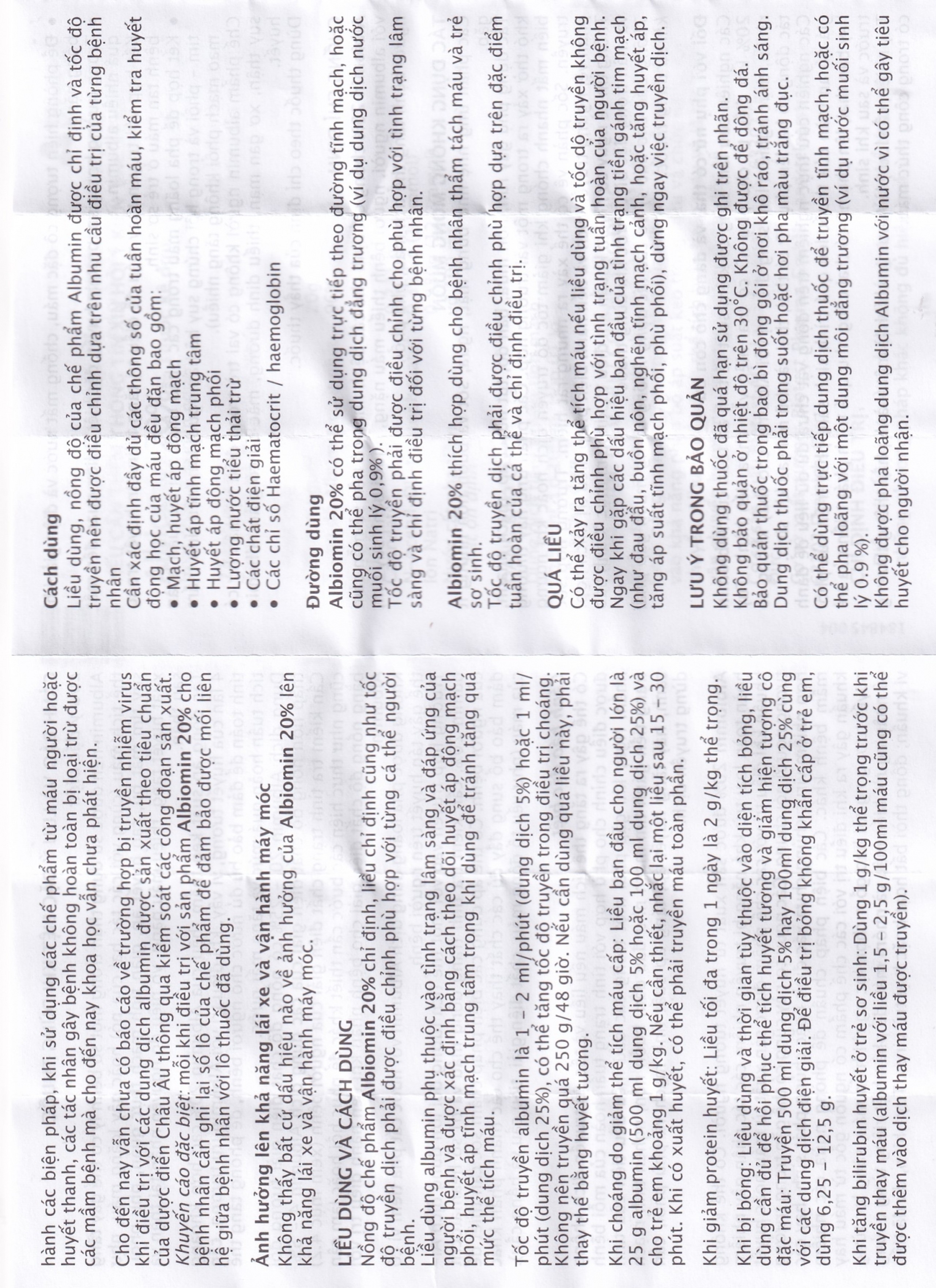 Dịch truyền Albiomin 20% Biotest điều trị cấp cứu trường hợp choáng do giảm thể tích máu (50ml)