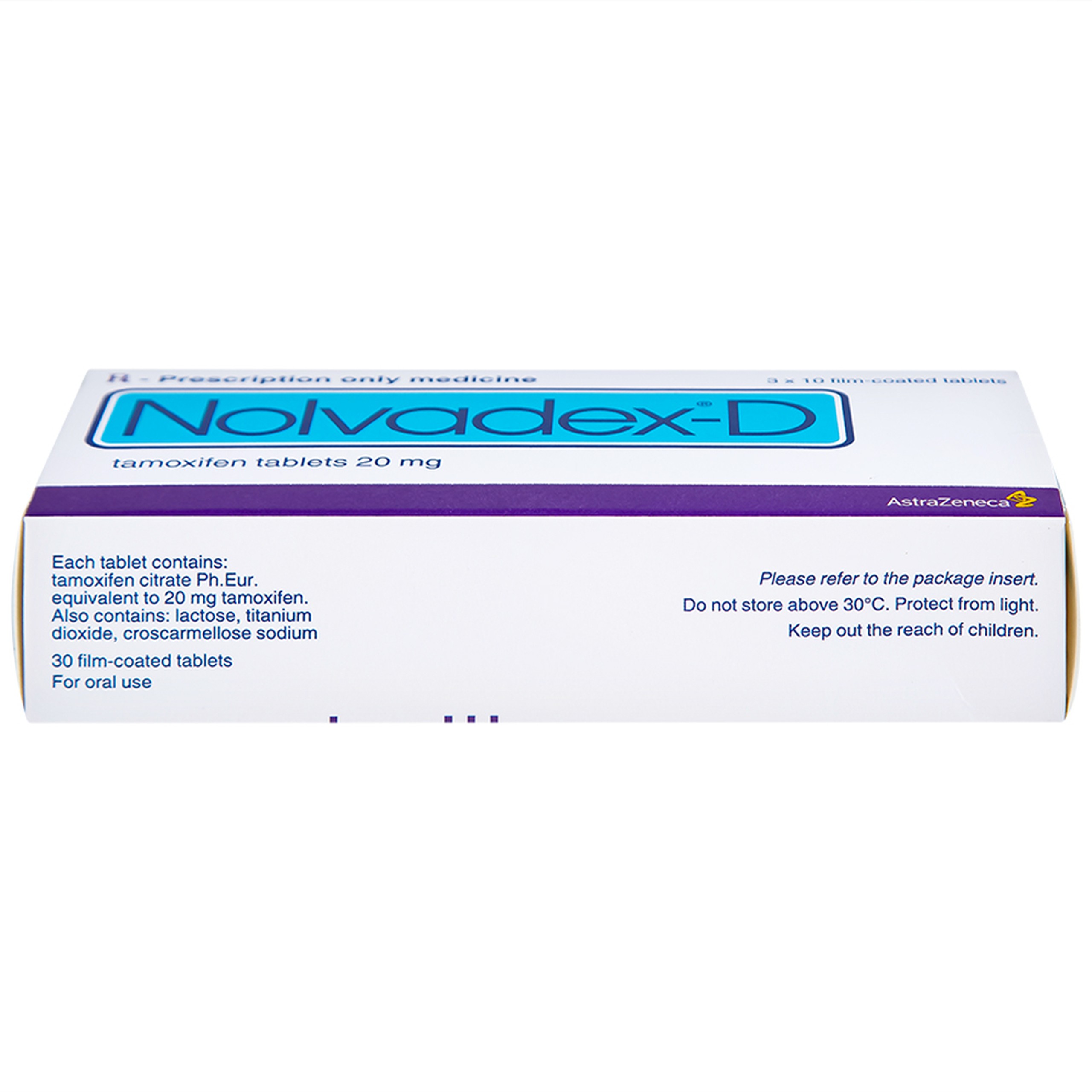 Thuốc Nolvadex-D 20mg AstraZeneca điều trị ung thư vú (3 vỉ x 10 viên)