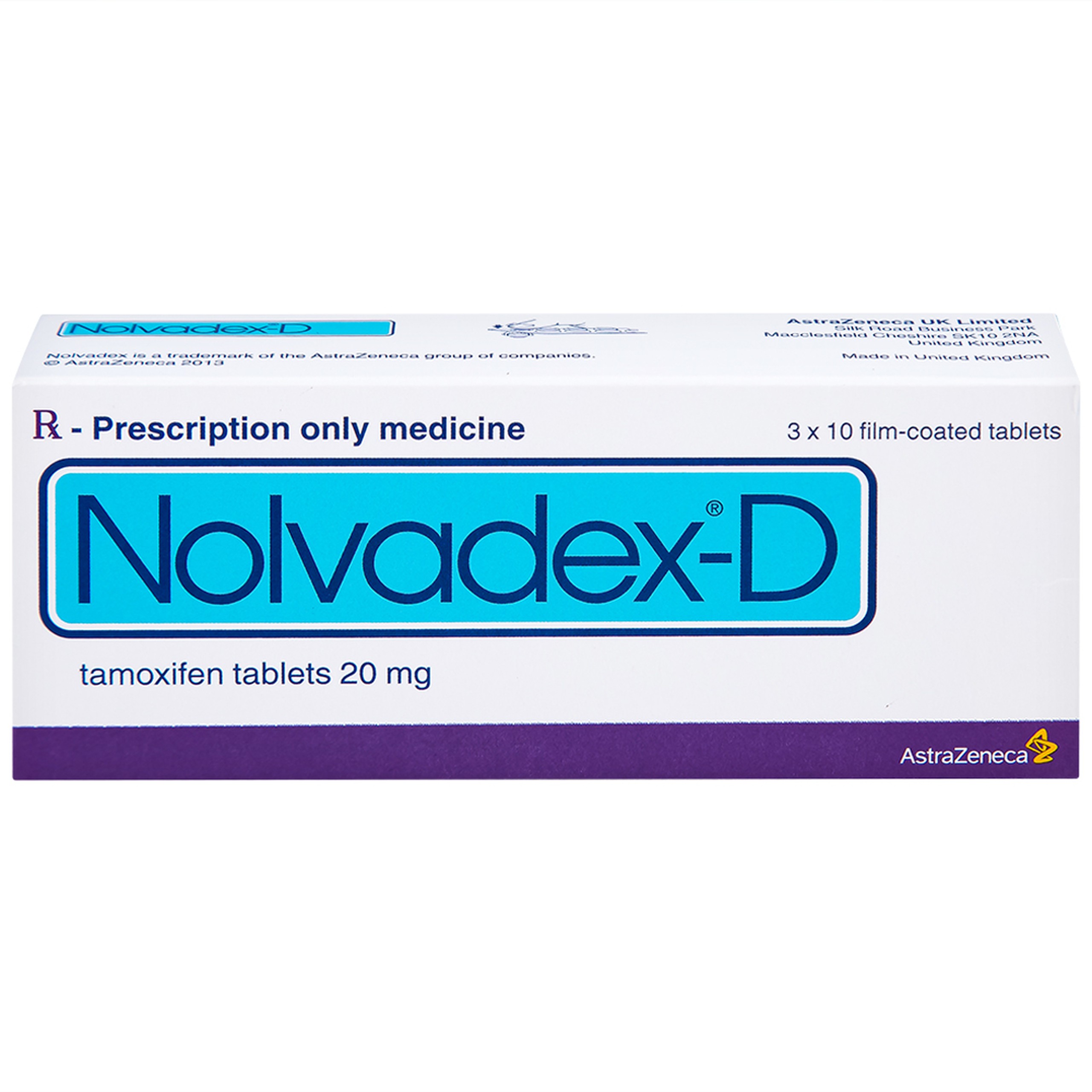 Thuốc Nolvadex-D 20mg AstraZeneca điều trị ung thư vú (3 vỉ x 10 viên)