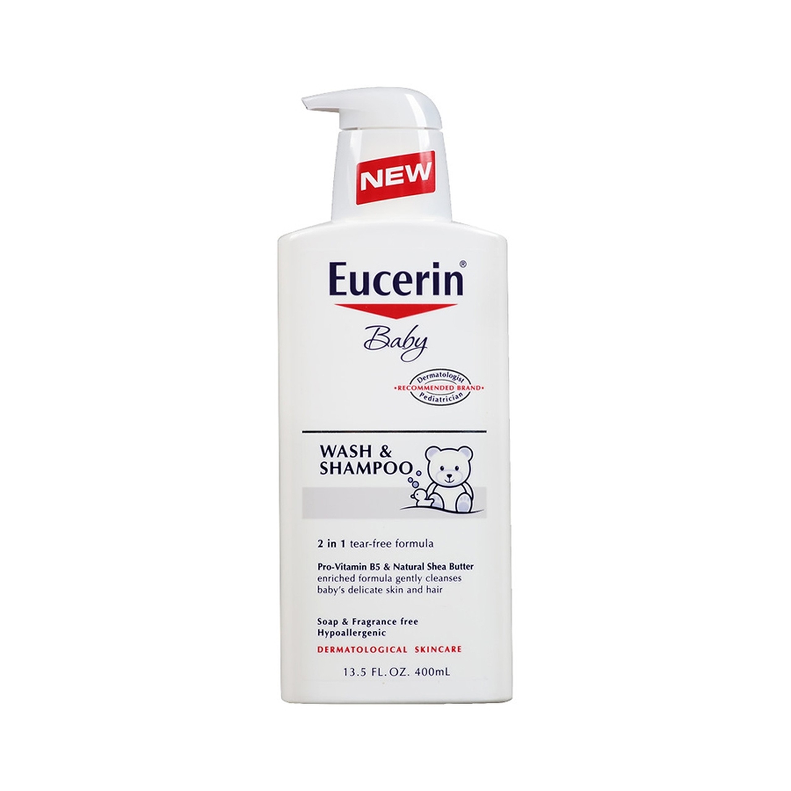 Sữa tắm gội Eucerin Baby Wash & Shampoo làm sạch dịu nhẹ mái tóc và làn da của bé (400ml)