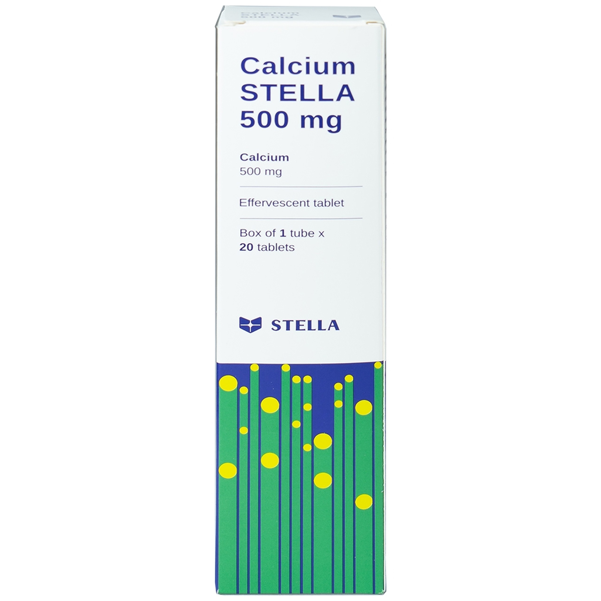 Viên sủi Calcium Stella 500mg phòng và hỗ trợ điều trị loãng xương (20 viên)