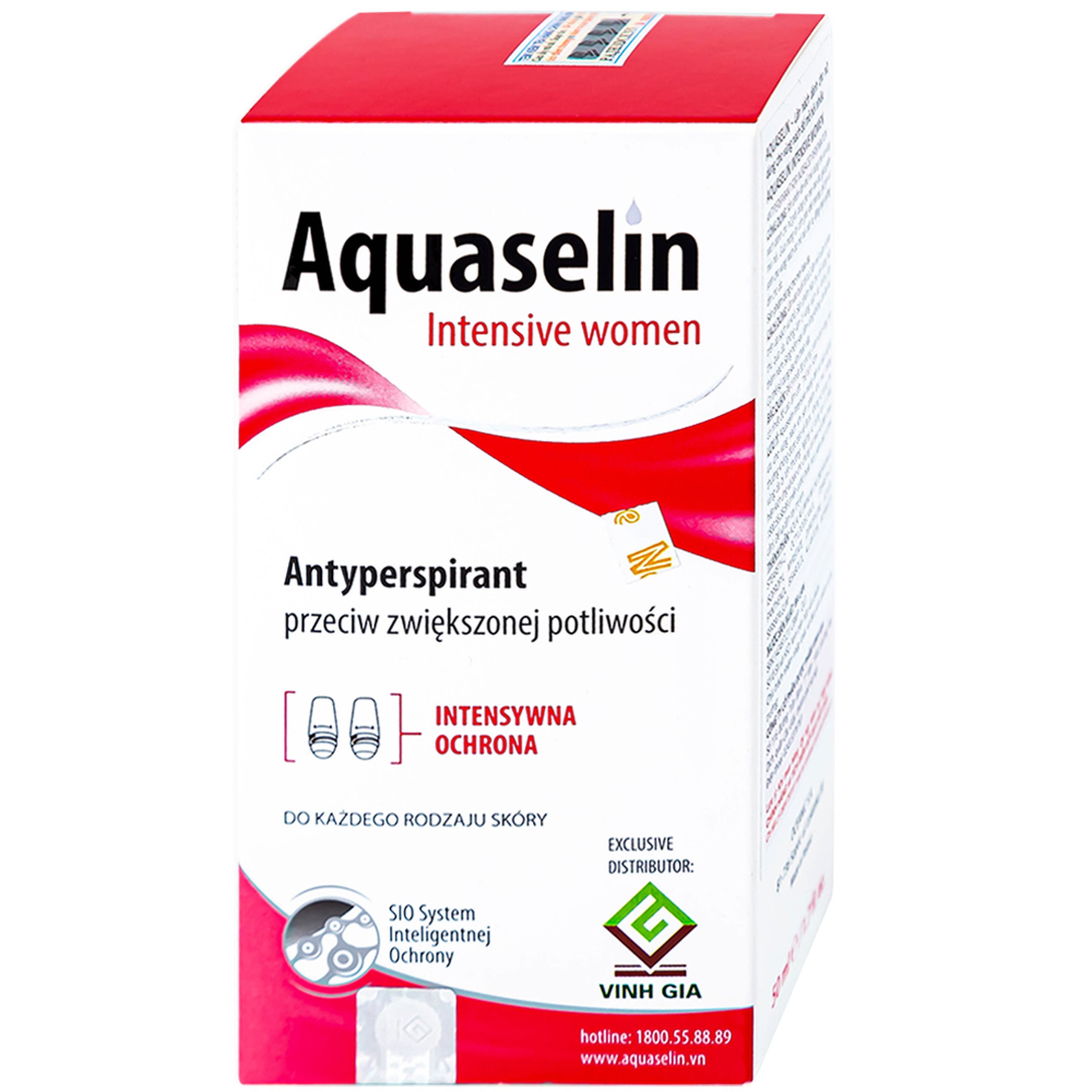 Lăn khử mùi giảm tiết mồ hôi cho nữ Aquaselin Intensive Women 50ml