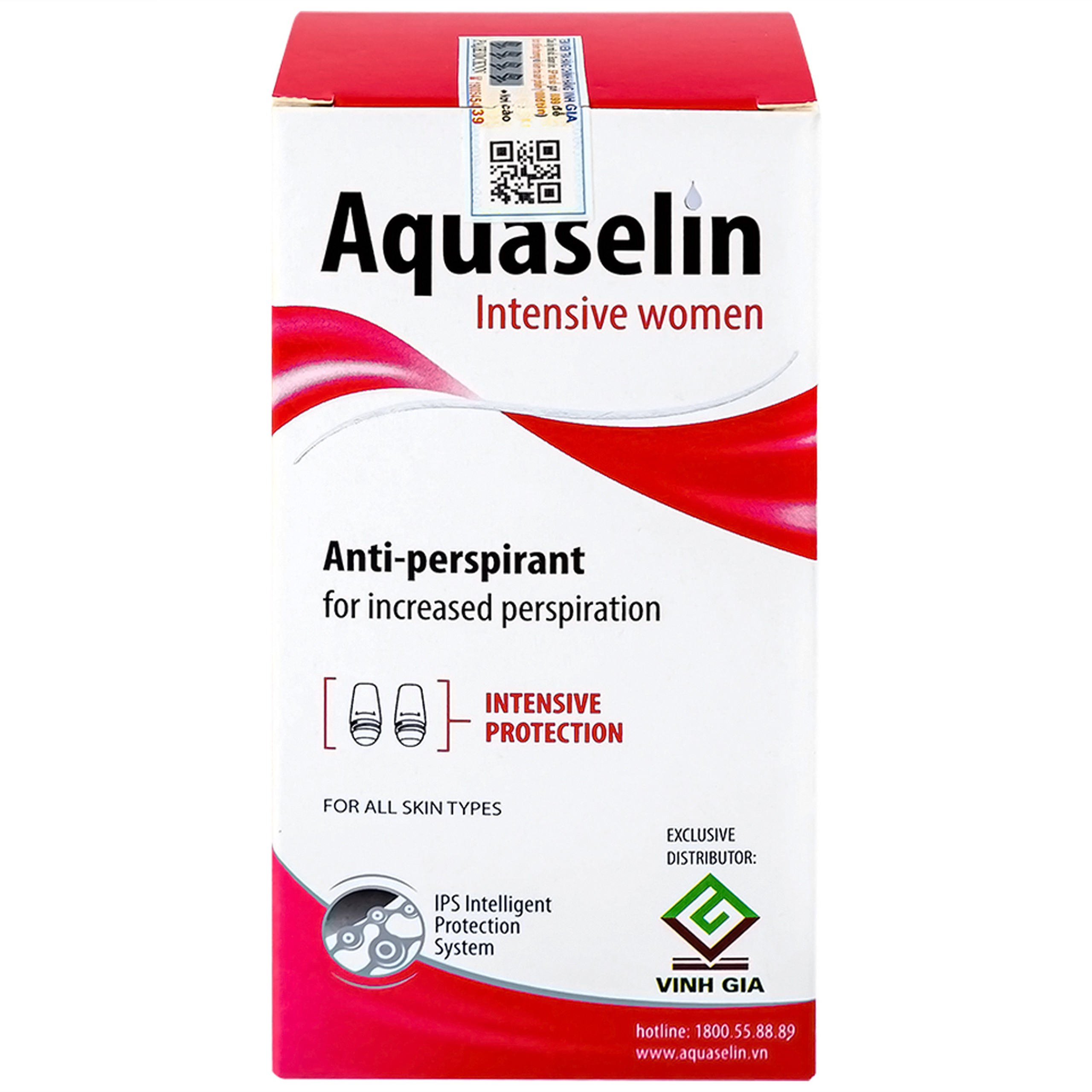 Lăn khử mùi giảm tiết mồ hôi cho nữ Aquaselin Intensive Women 50ml