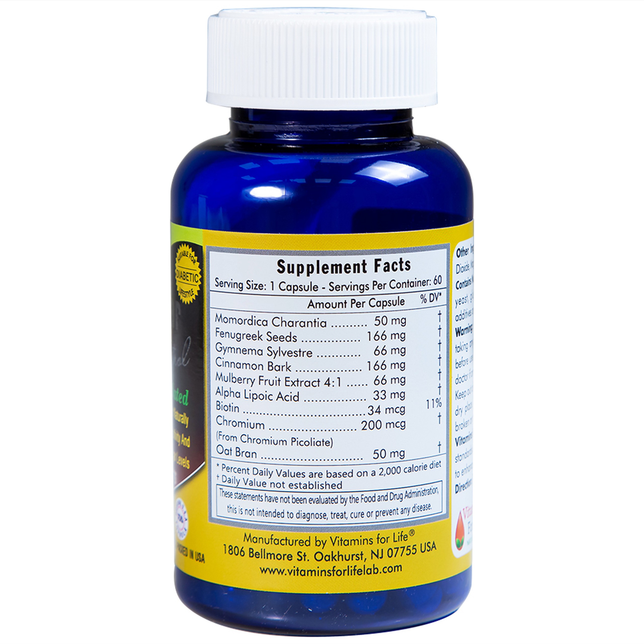 Viên uống Blood Sugar Control Vitamins For Life hỗ trợ ổn định đường huyết (60 viên)