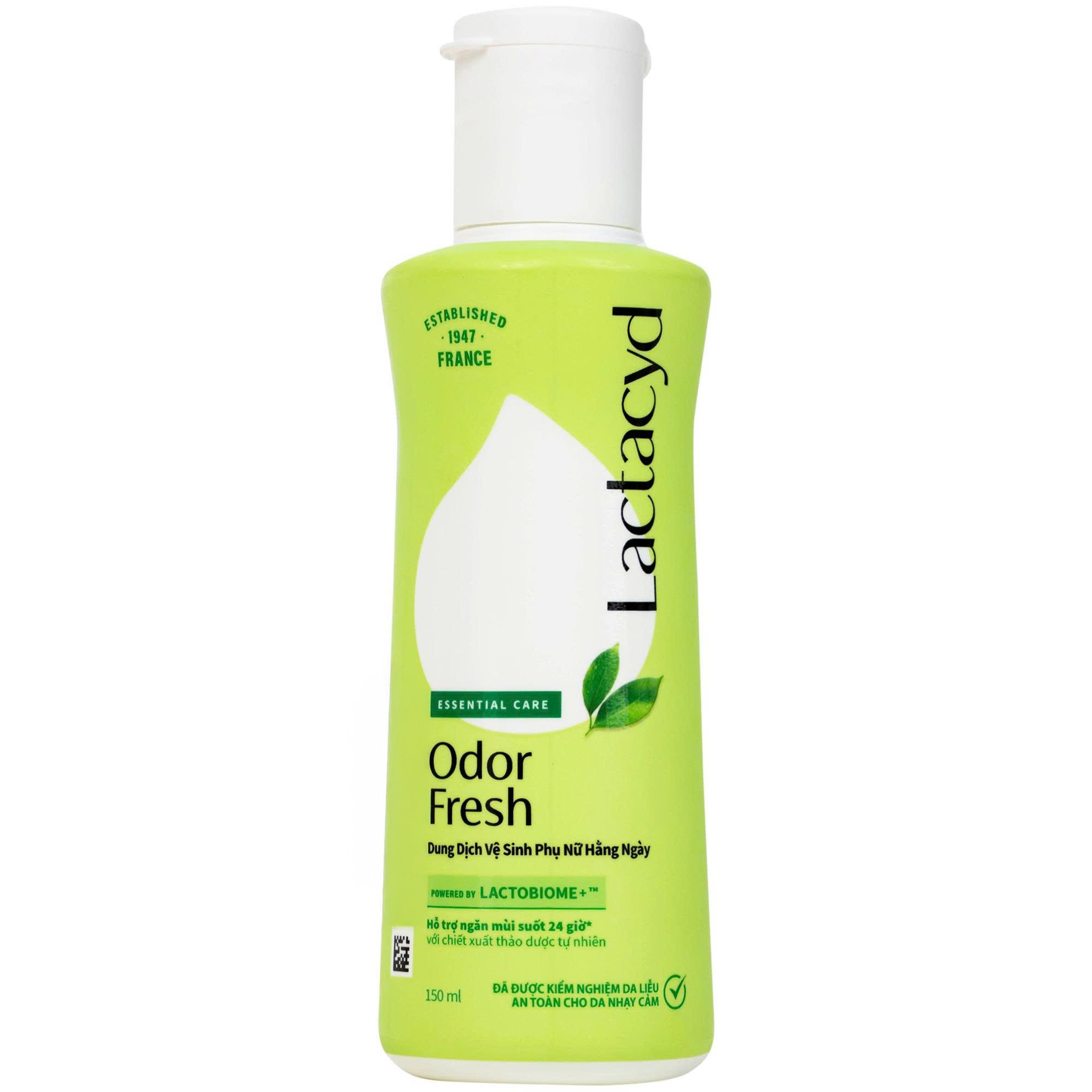 Dung dịch vệ sinh phụ nữ Lactacyd Odor Fresh ngăn mùi suốt 24h (150ml)