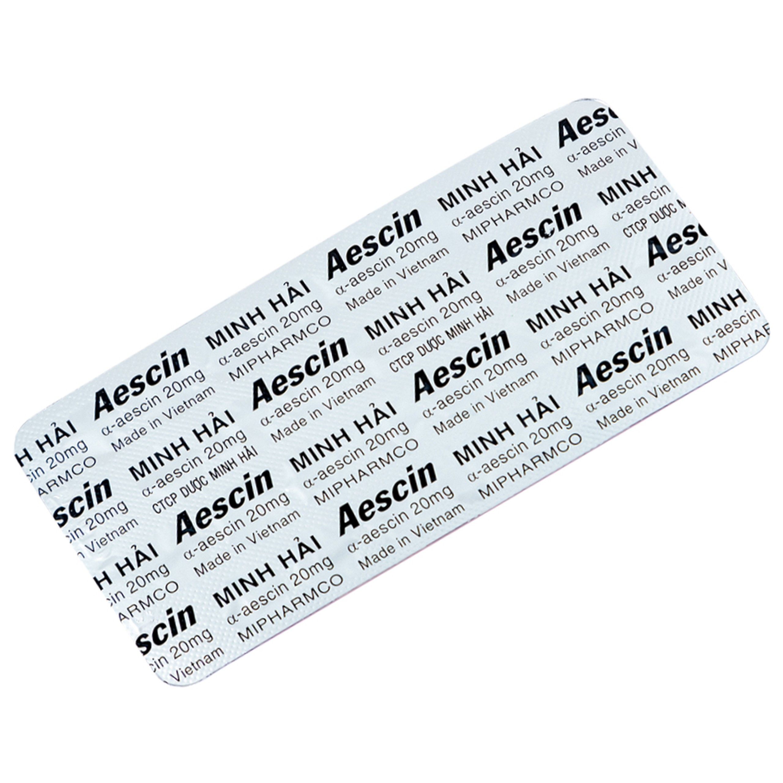 Thuốc Aescin 20mg điều trị thiểu năng tĩnh mạch mãn tính, giãn tĩnh mạch chân, trĩ (3 vỉ x 30 viên)