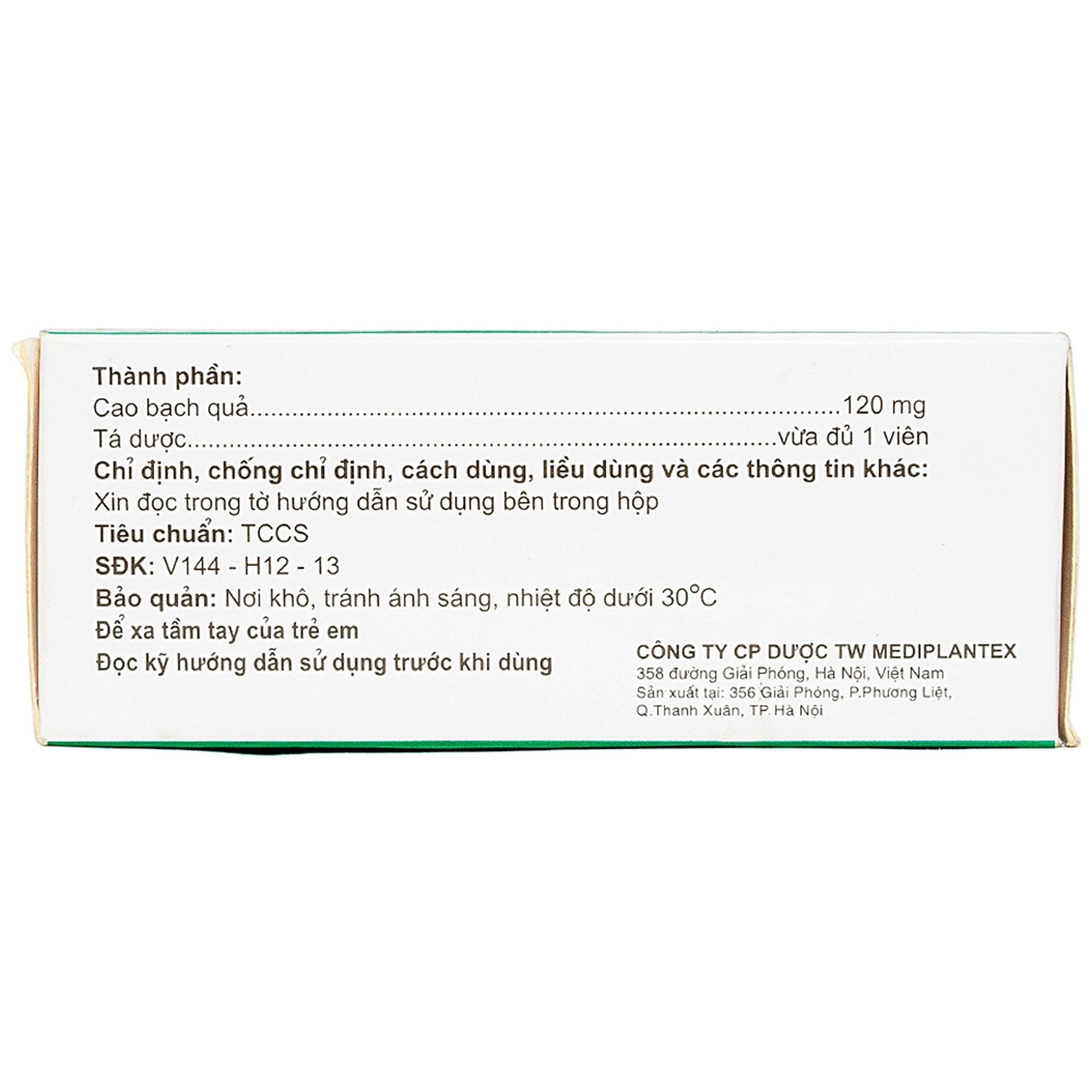 Thuốc Gintana 120 Mediplantex điều trị tai biến mạch máu não, thiểu năng tuần hoàn não (6 vỉ x 10 viên)