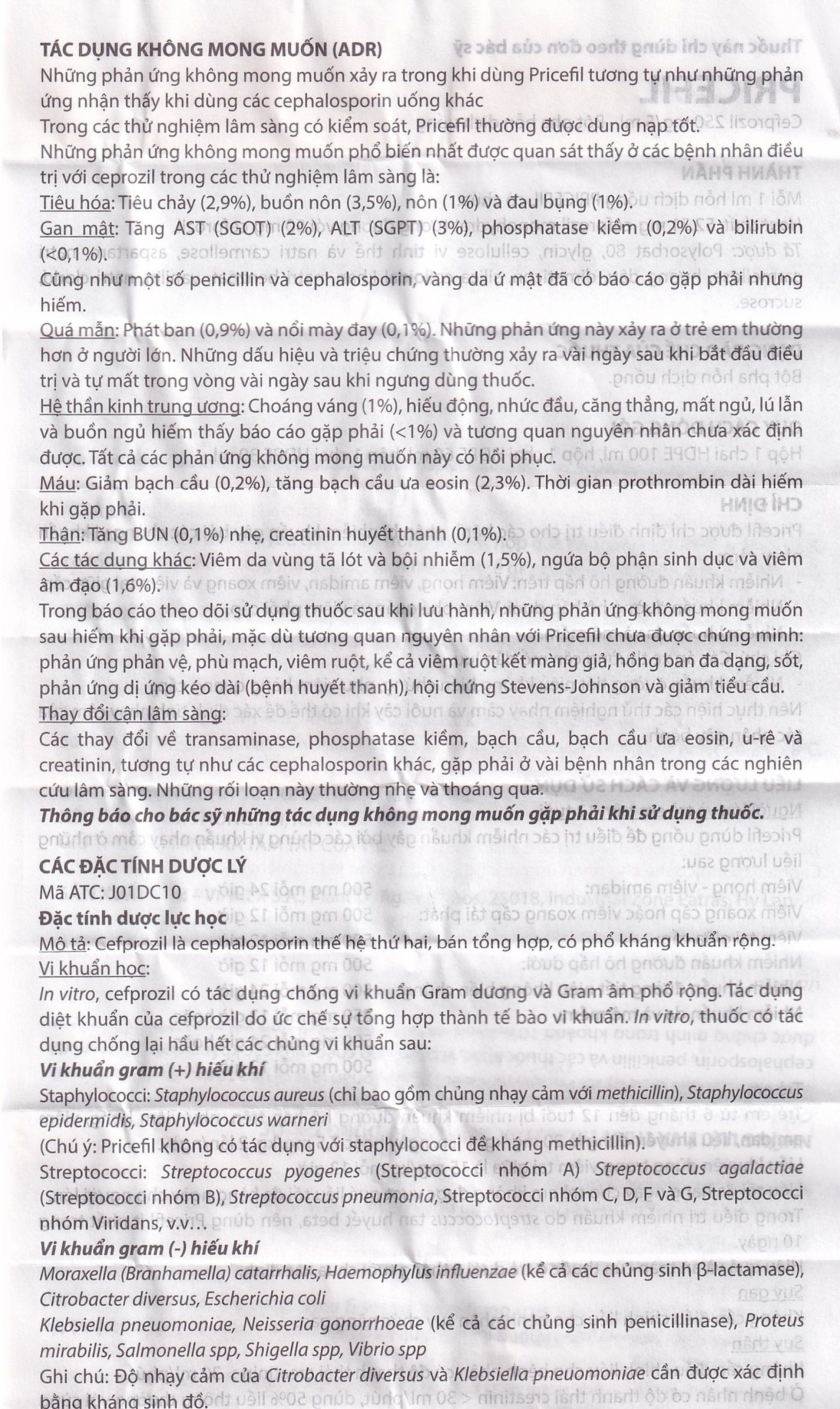 Bột pha hỗn dịch uống Pricefil 250mg/5ml Vianex điều trị nhiễm khuẩn đường hô hấp (30ml)