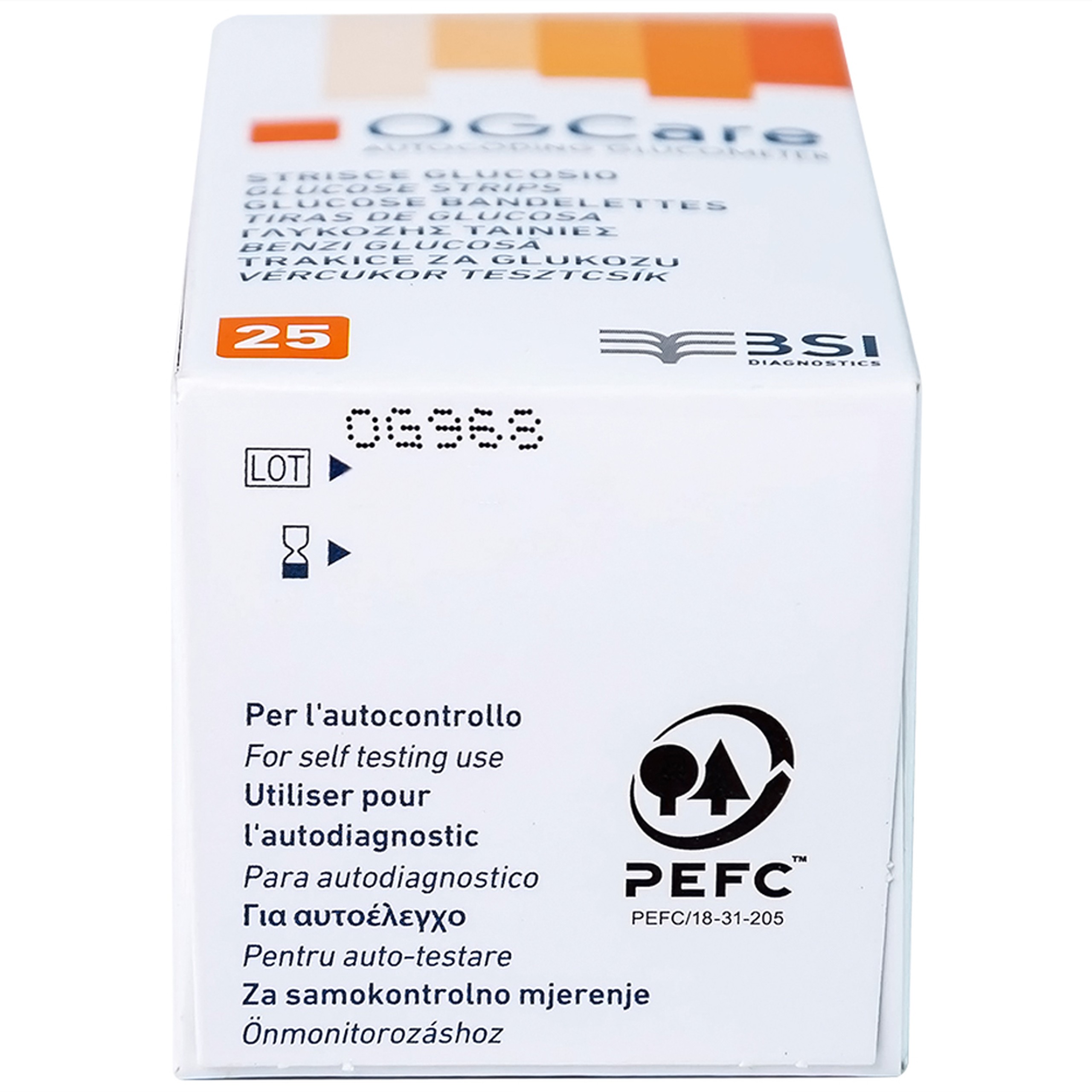 Que thử đường huyết Ogcare Biochemical (hộp 25 que)