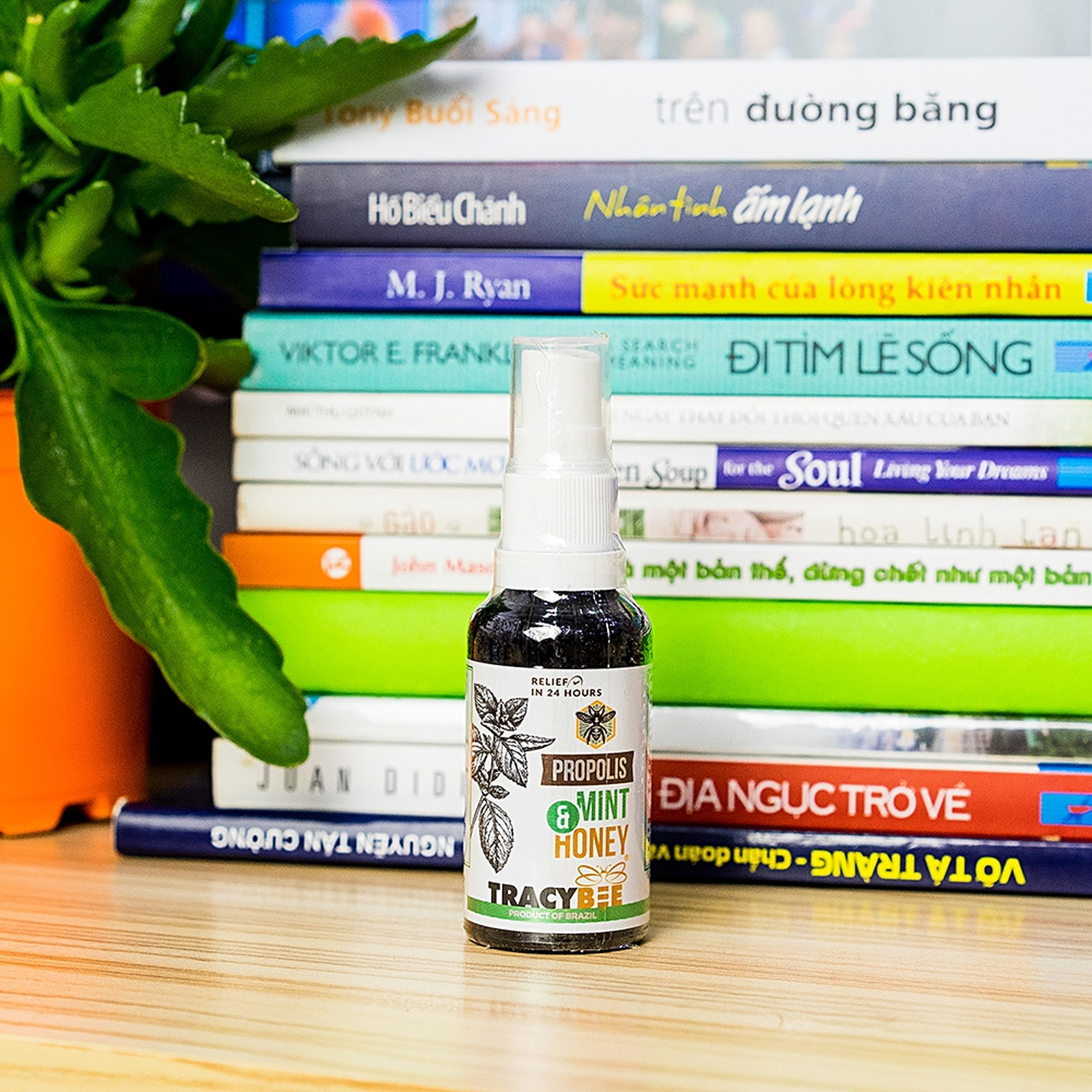 Keo ong xanh Tracybee Propolis Mint & Honey vị bạc hà giúp giảm đau, viêm họng, ho do nhiễm khuẩn (30ml)