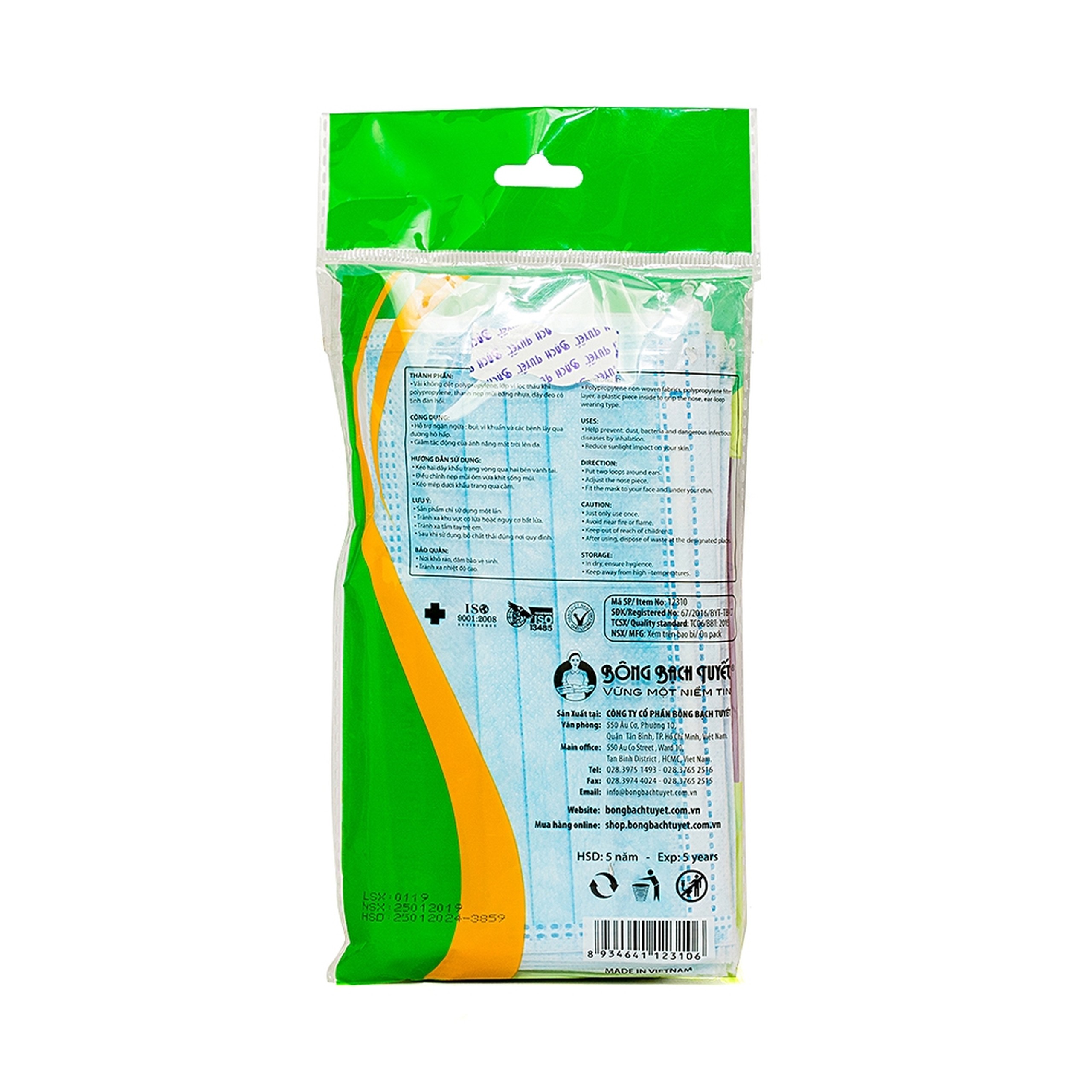 Khẩu trang 3 lớp Meriday (10 cái)